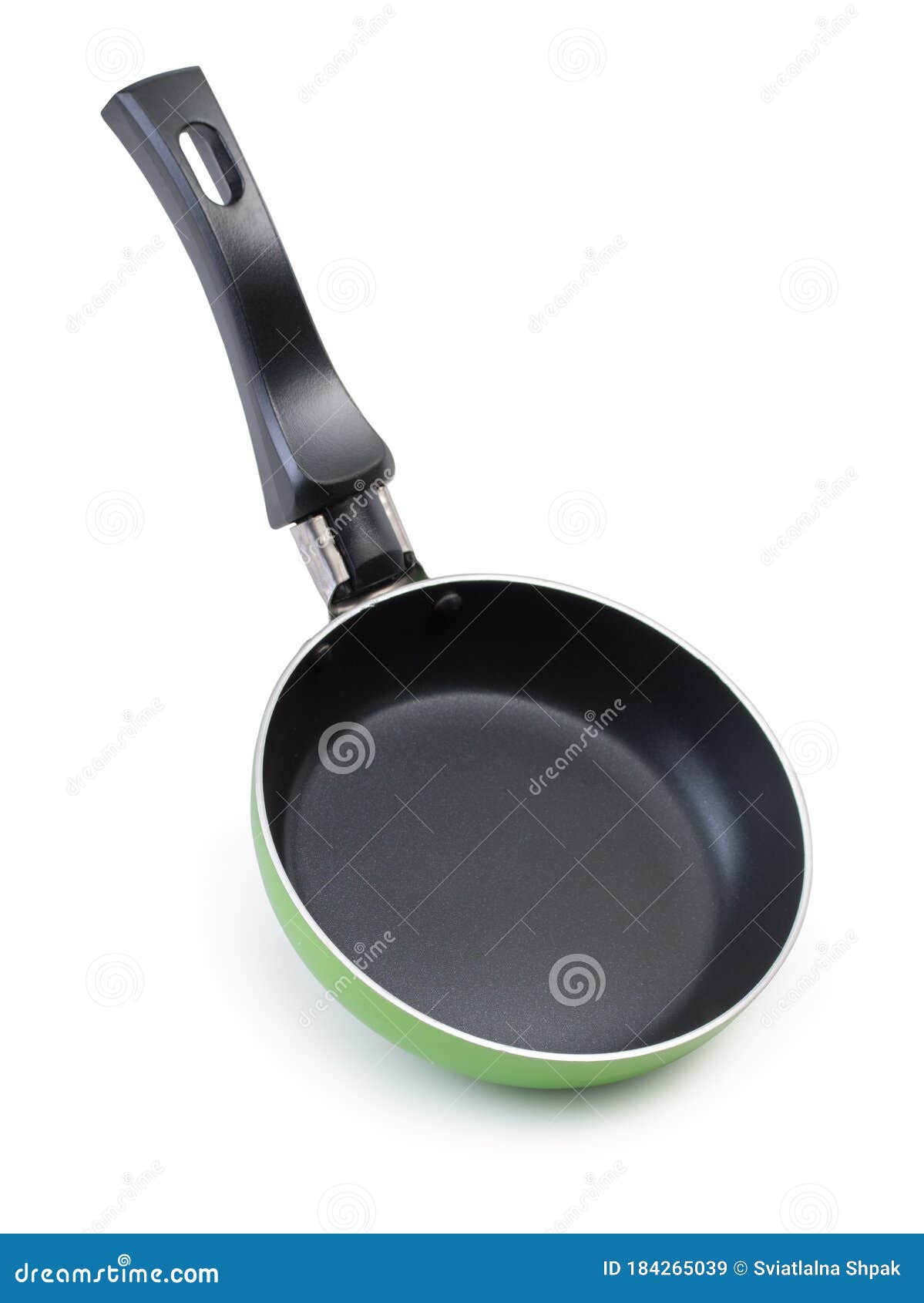 Very Small Frying Pan with Non-stick Surface, Isolated on a White