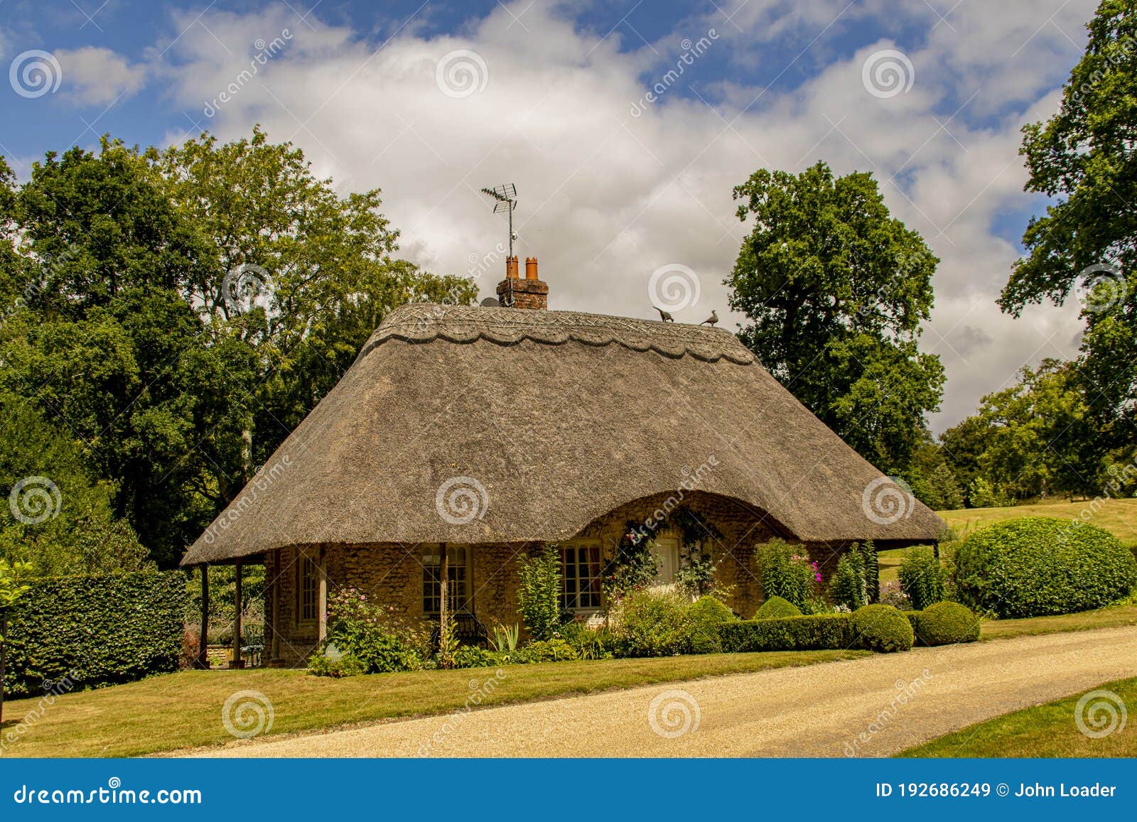 Small Thatched Cottage Royalty-Free Stock Photo | CartoonDealer.com ...
