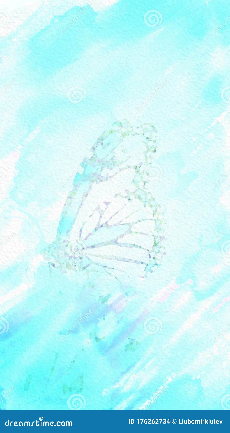 stylish and elegantly painted cloudy background, beautiful butterflie . modern elegant 