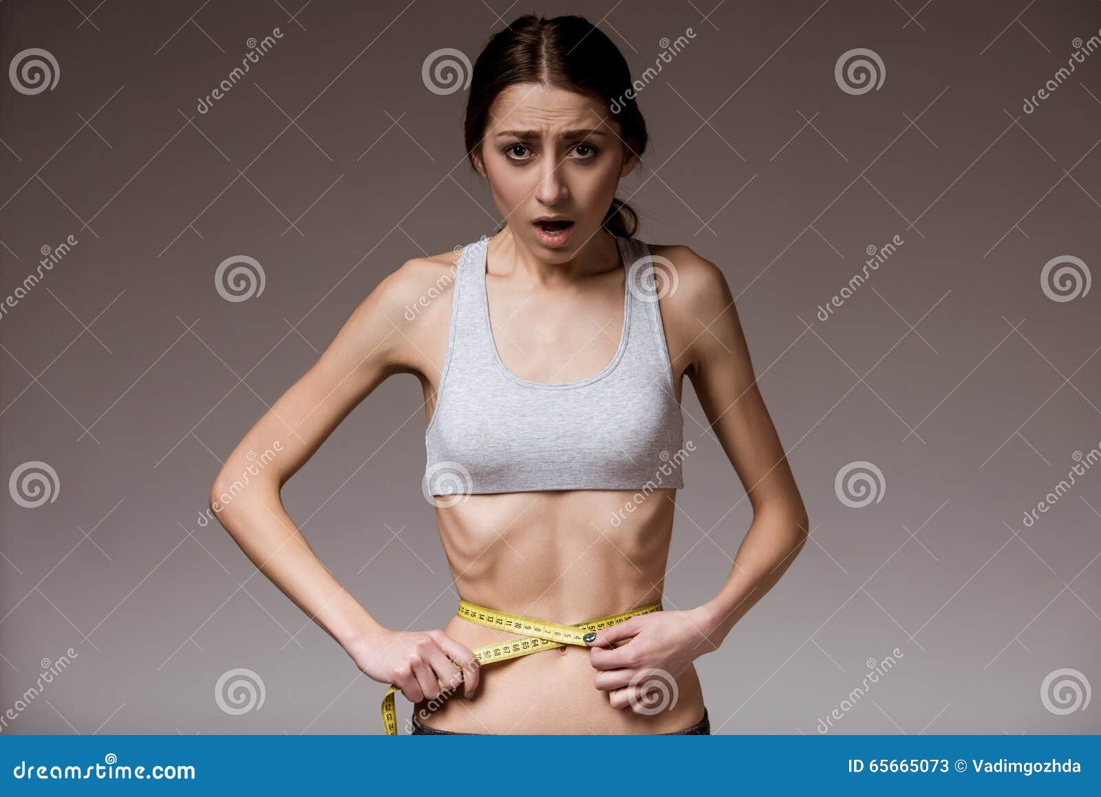 Very thin girl stock image. Image of beauty, belly, losing - 65665073