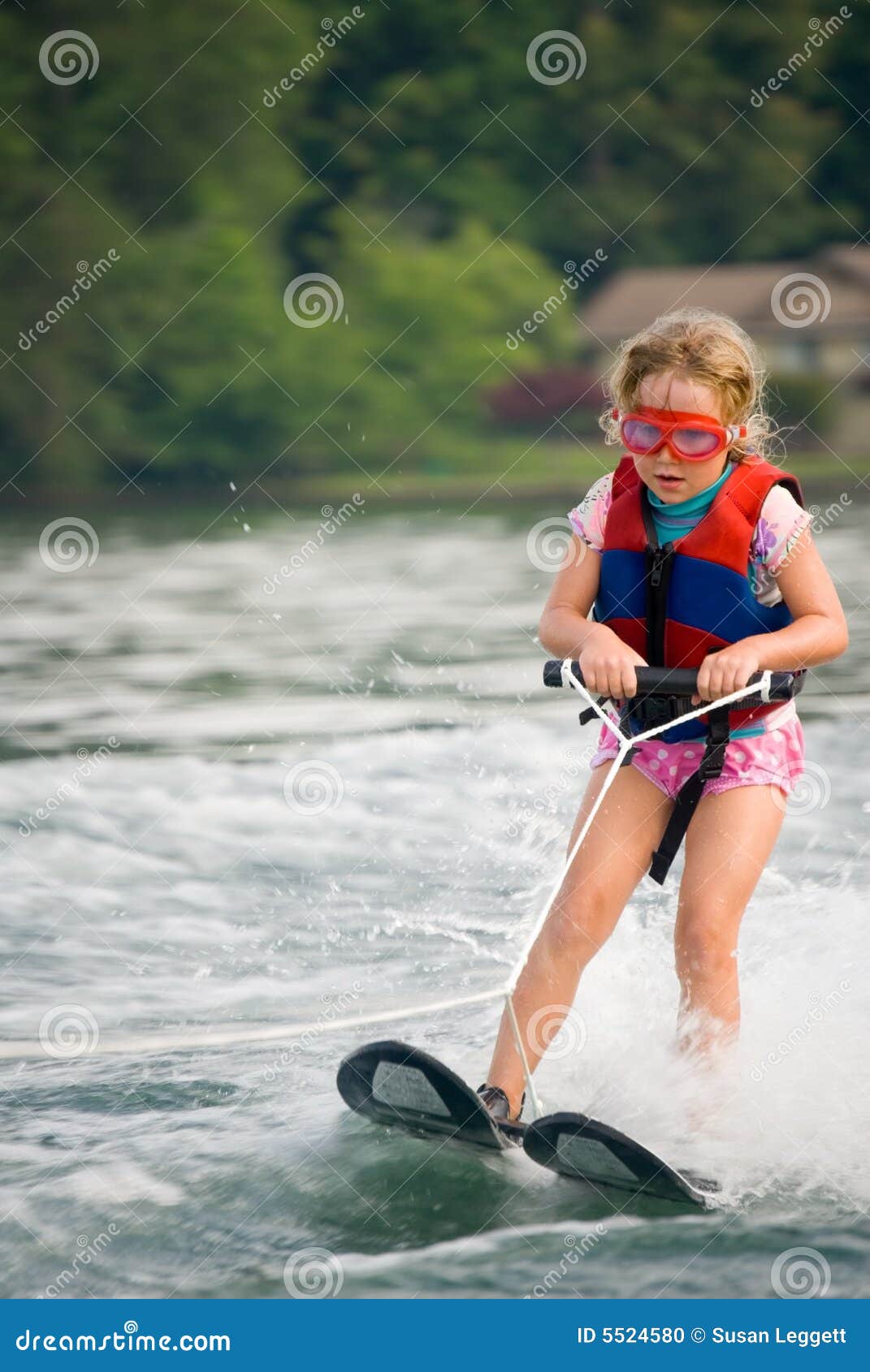 Very Young Girl Skiing stock photo. Image of hobby, action 5524580
