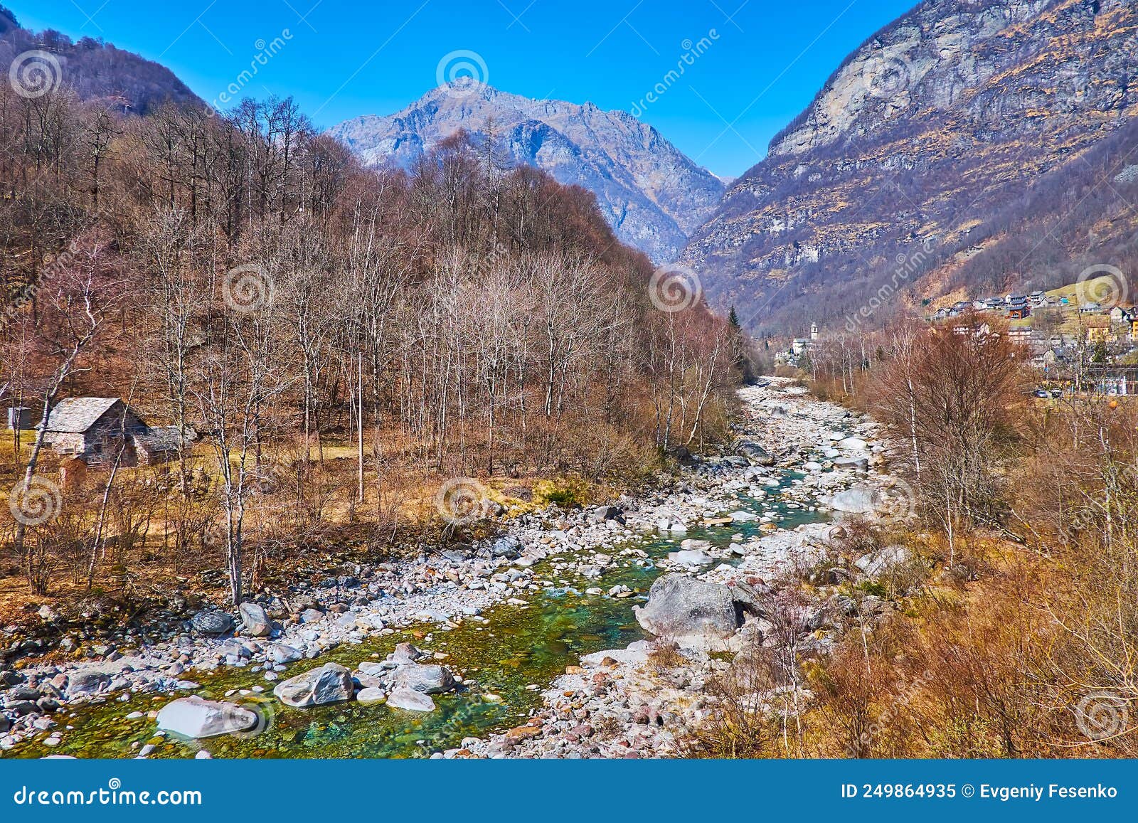 verzasca river during low flow, frasco, valle verzasca, switzerland