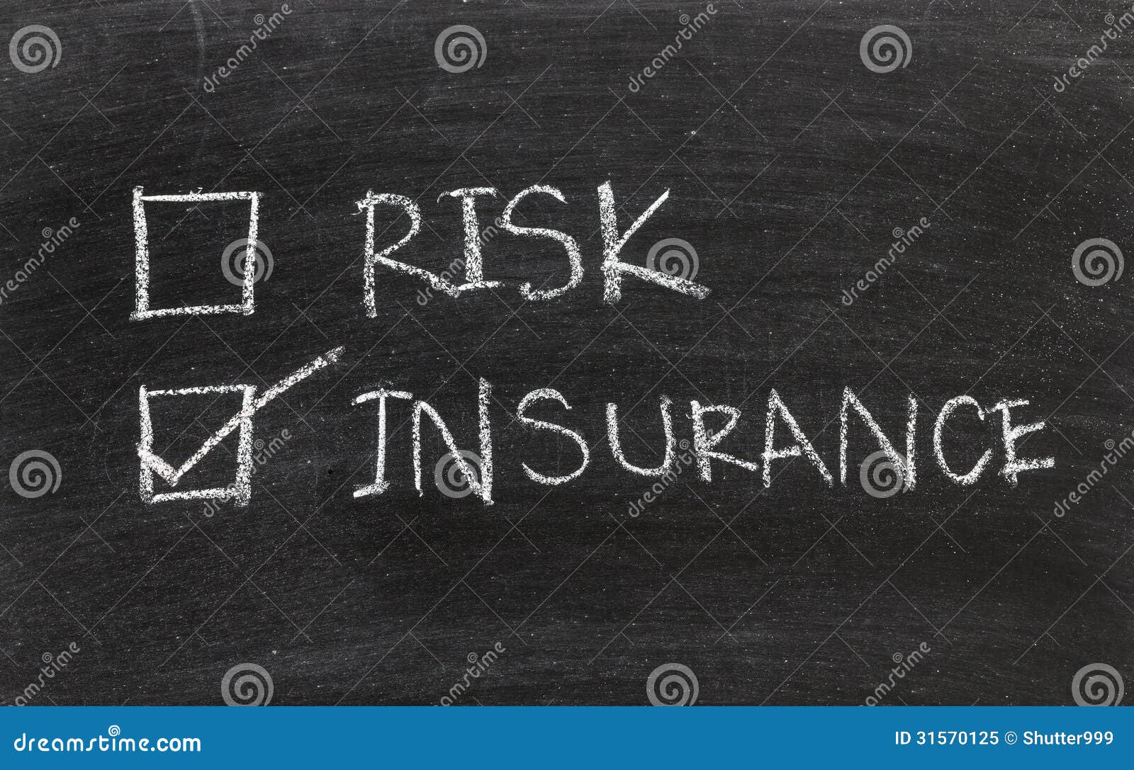 Verzekering of Risico Op Bord Stock Afbeelding Image of schade