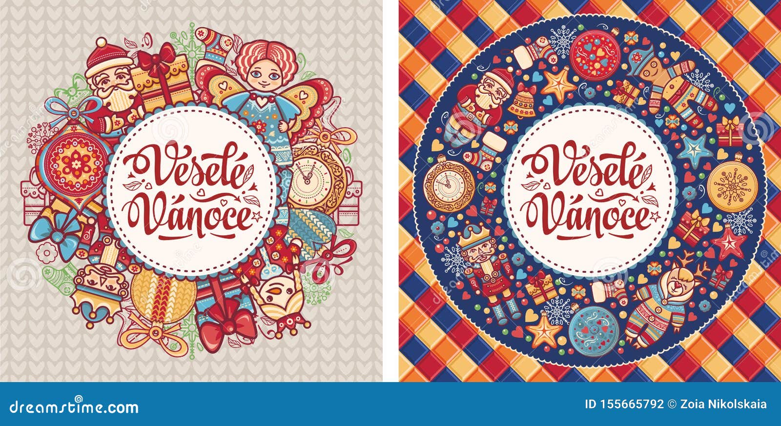 vesele vanoce. czech text happy christmas.