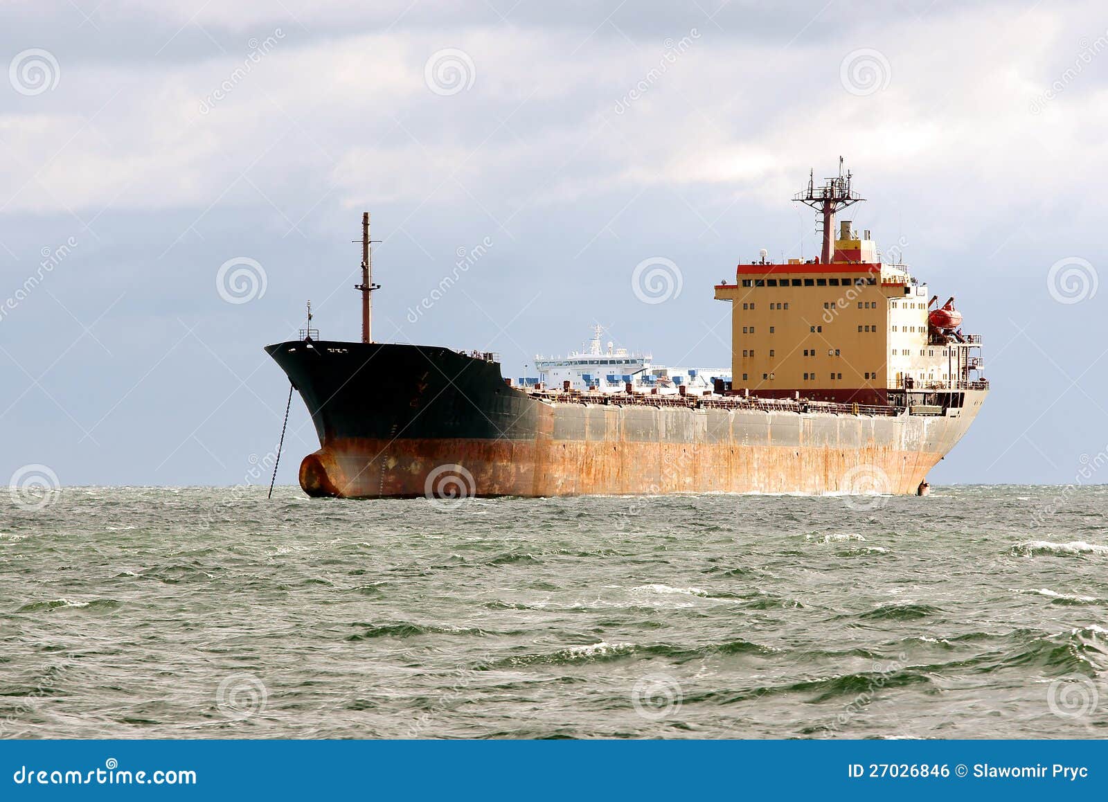 A Vessel At Anchor Royalty Free Stock Image Image 27026846