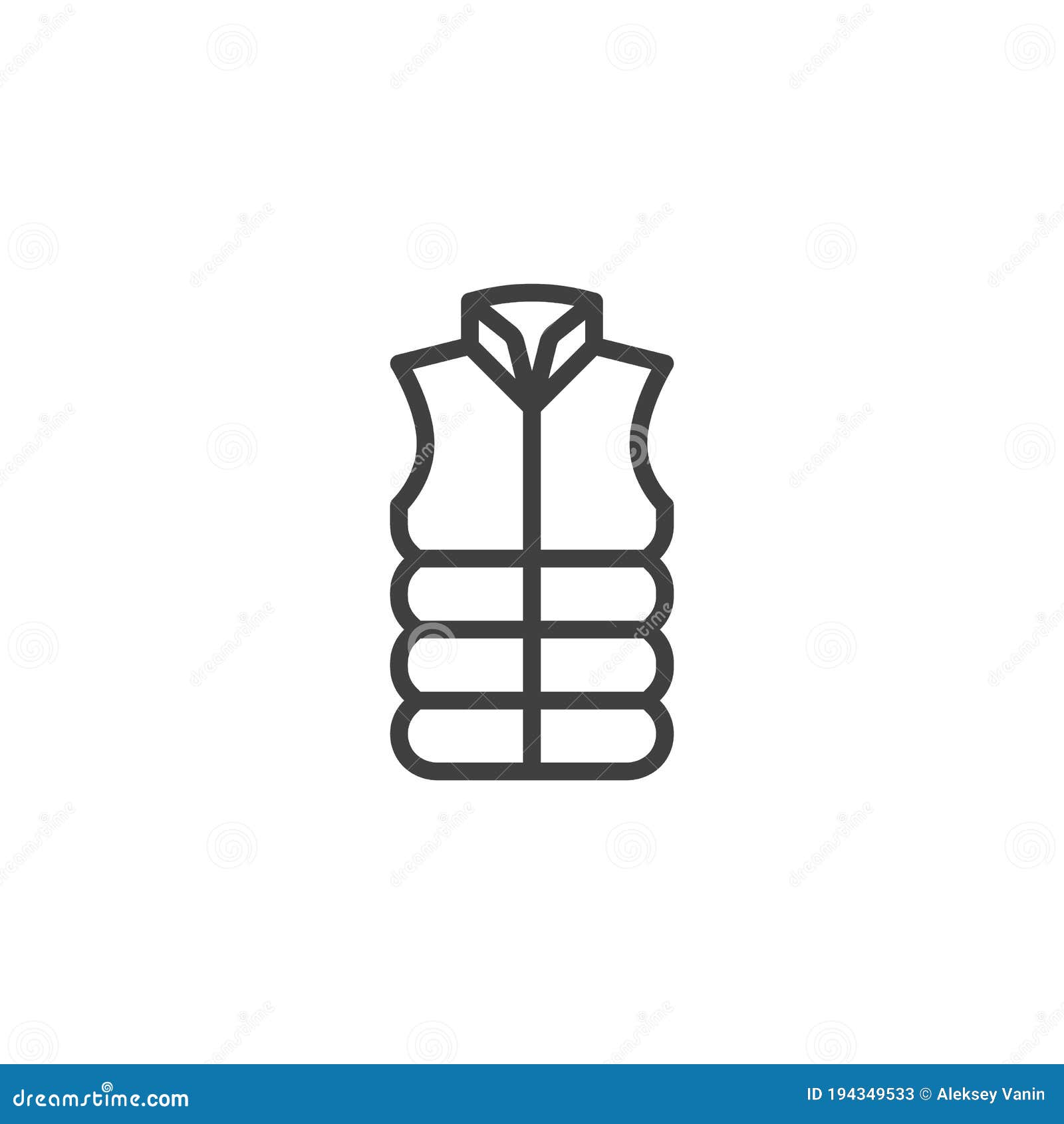 Vest jacket line icon stock vector. Illustration of pixel - 194349533