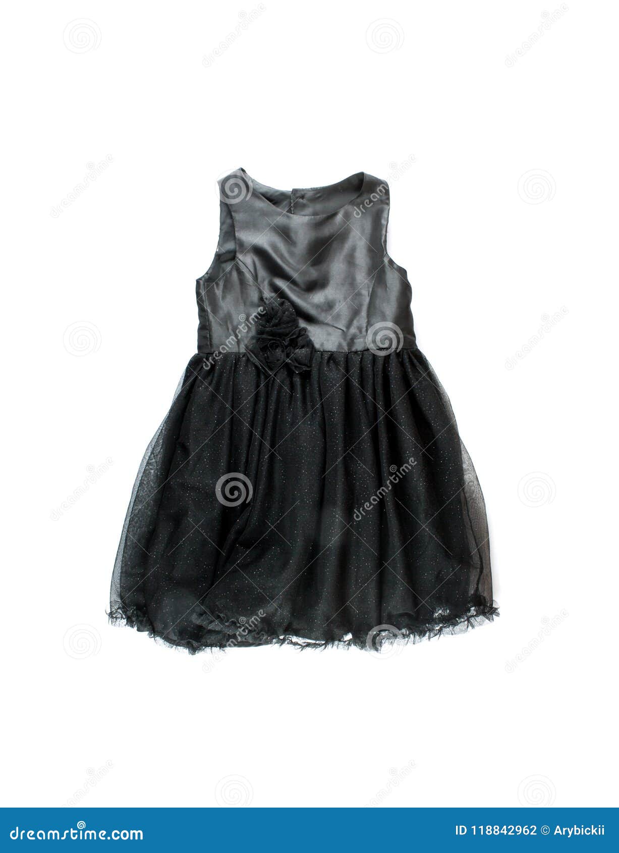 Vestido negro para el bebé archivo. Imagen de muchacha -