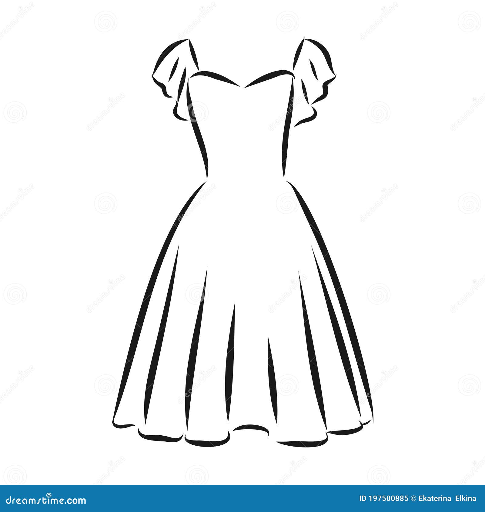 Vestidos Mujeres. Ilustración Vectorial Dibujada a Mano. Dibujo Del Contorno Negro En El Fondo Blanco Ropa De Mujer Ilustración del Vector - Ilustración de garabato, resorte: 197500885