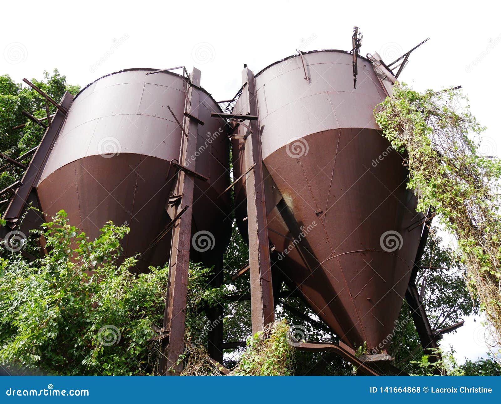 vestige of the vats of the candy factory blanchet in guadeloupe