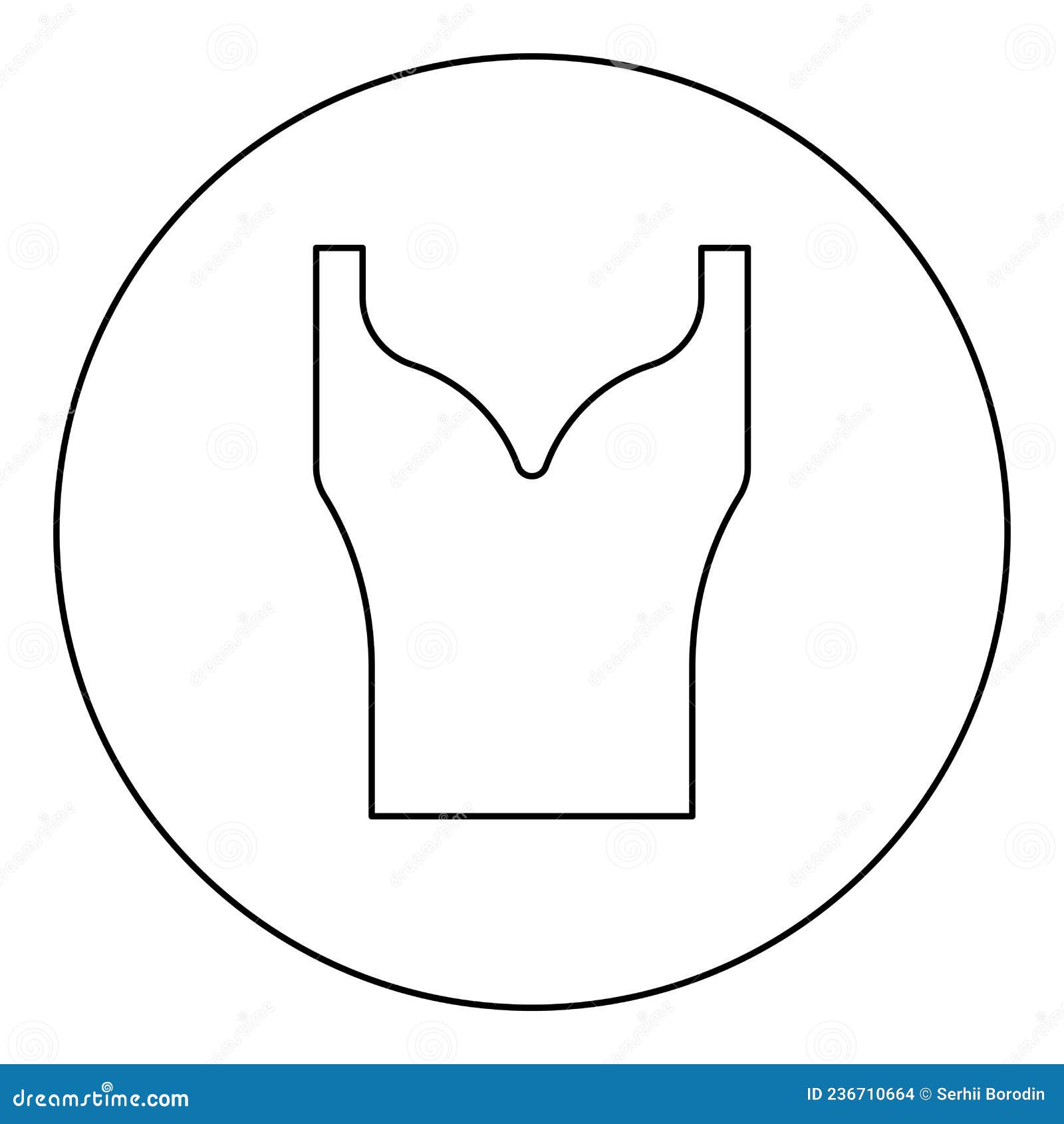 Vestimenta Femenina Top Dress Jersey Blouse Jumper Singlet Icono En Círculo Color Negro Ilustración Vectorial Contorno Ilustración del Vector - Ilustración estilo, puente: 236710664