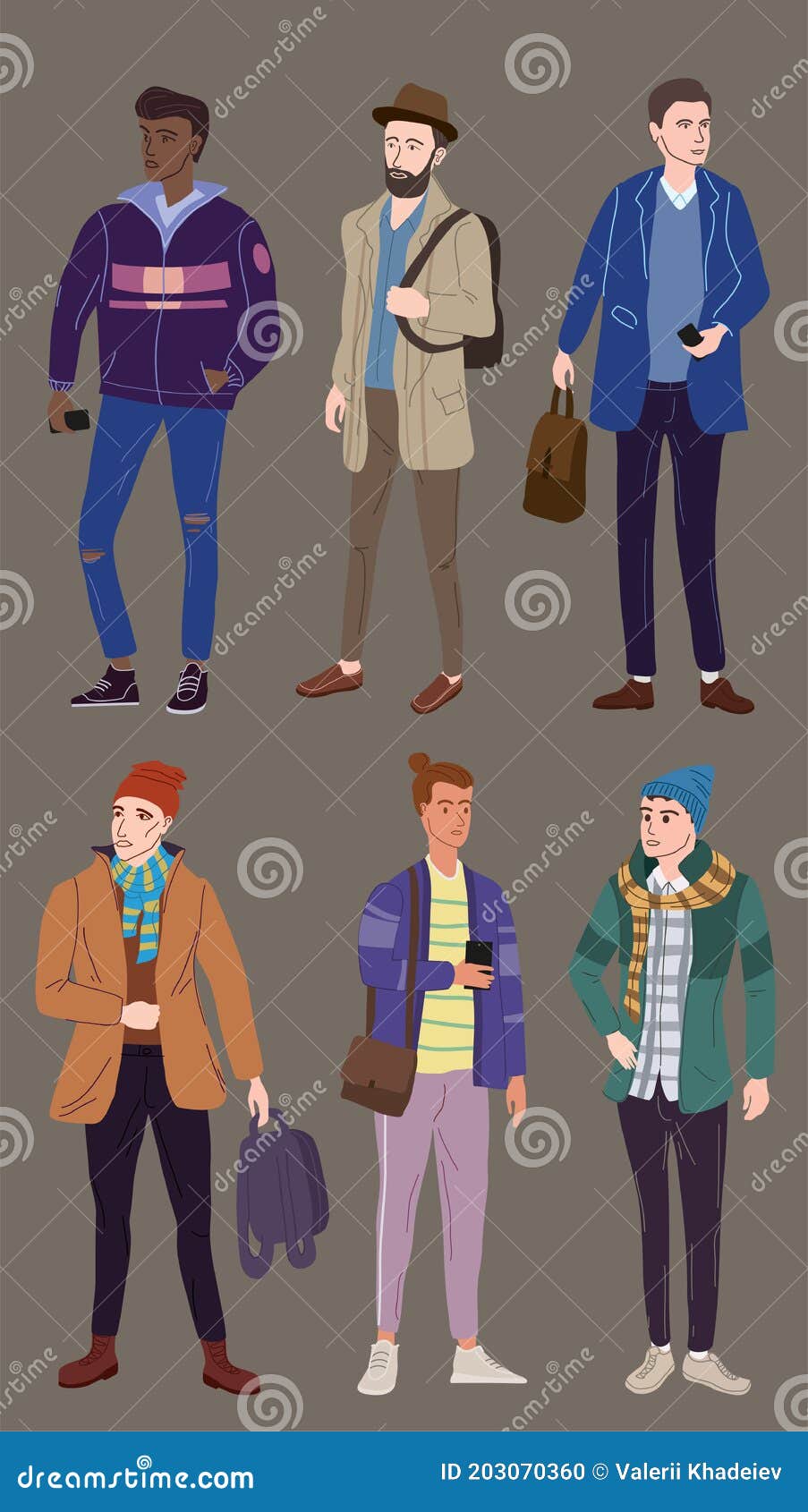 Vestir Jovens Estudantes Em Roupas Modernas De Moda No Outono. Personagens  De Estilo De Rua De Roupas Casuais Da Moda. Desenho Ani Ilustração do Vetor  - Ilustração de povos, menina: 203070360