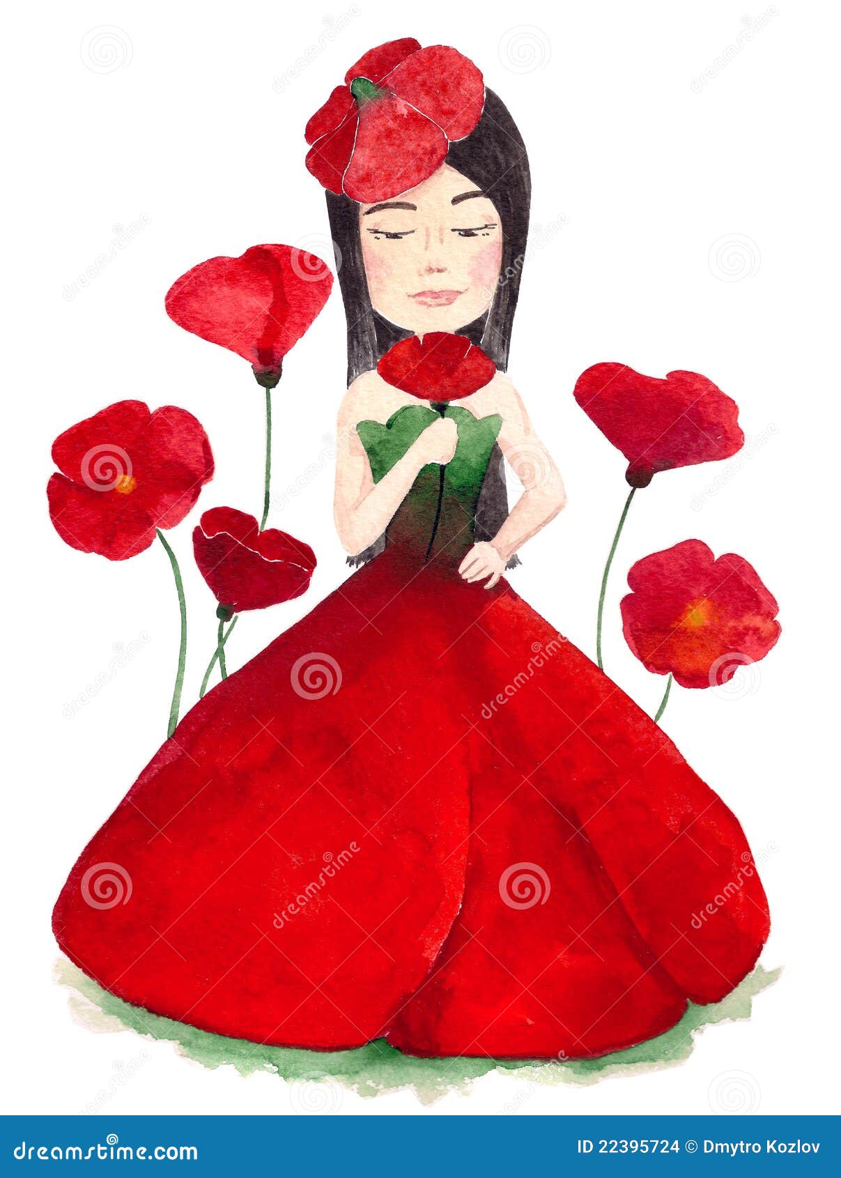 Vestito Da Stella Di Natale.Vestito Dal Papavero Illustrazione Di Stock Illustrazione Di Giorno 22395724