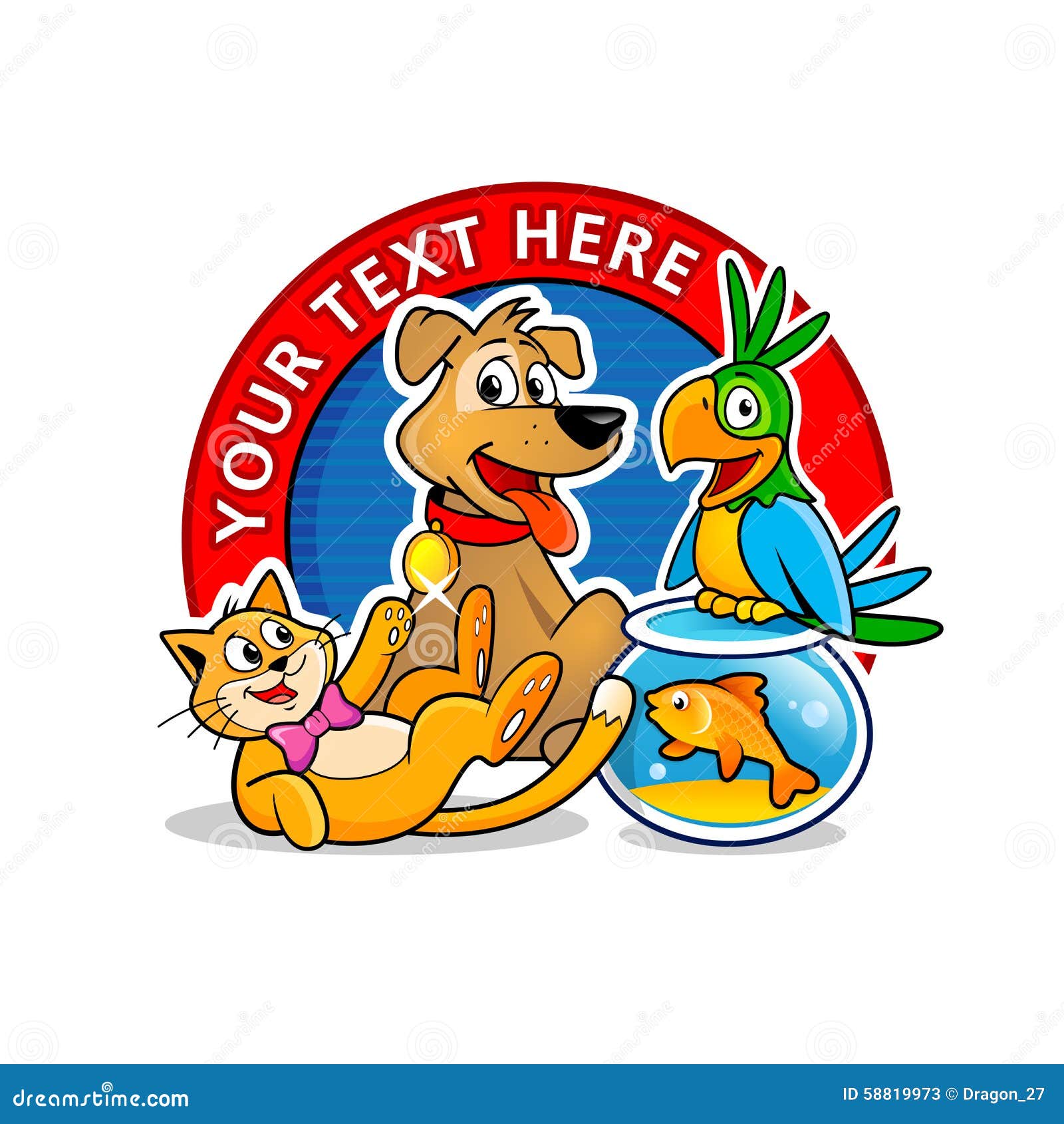 Vet Clinic Logo Template. Cartoon Animals Vector. Stock Vector - Illustration of funny, cartoon: 58819973 Vet Clinic Logo Template. Cartoon Animals Vector. Stock Vector - Illustration of funny, cartoon: 58819973