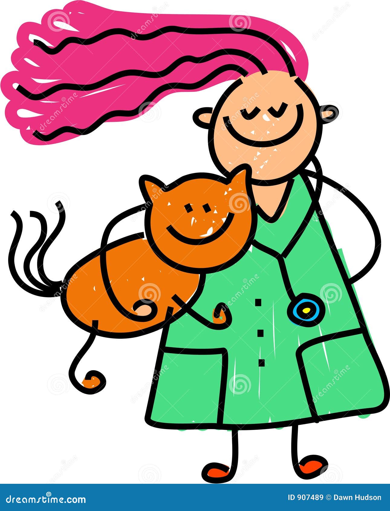 Vet kid stock illustration. Illustration of jobs, girl 907489