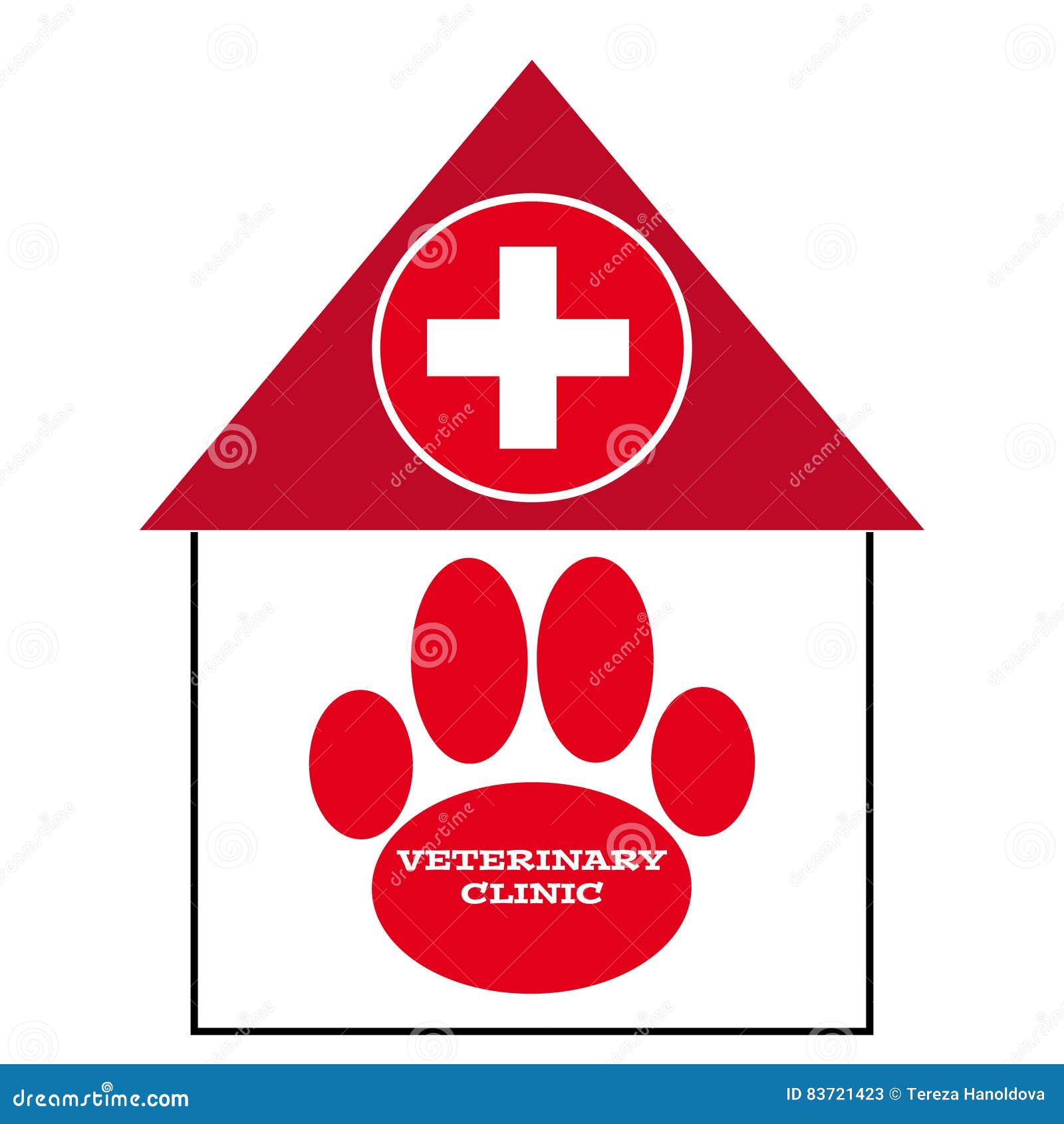 Vet Symbol on White Background Stock Vector Illustration of medical