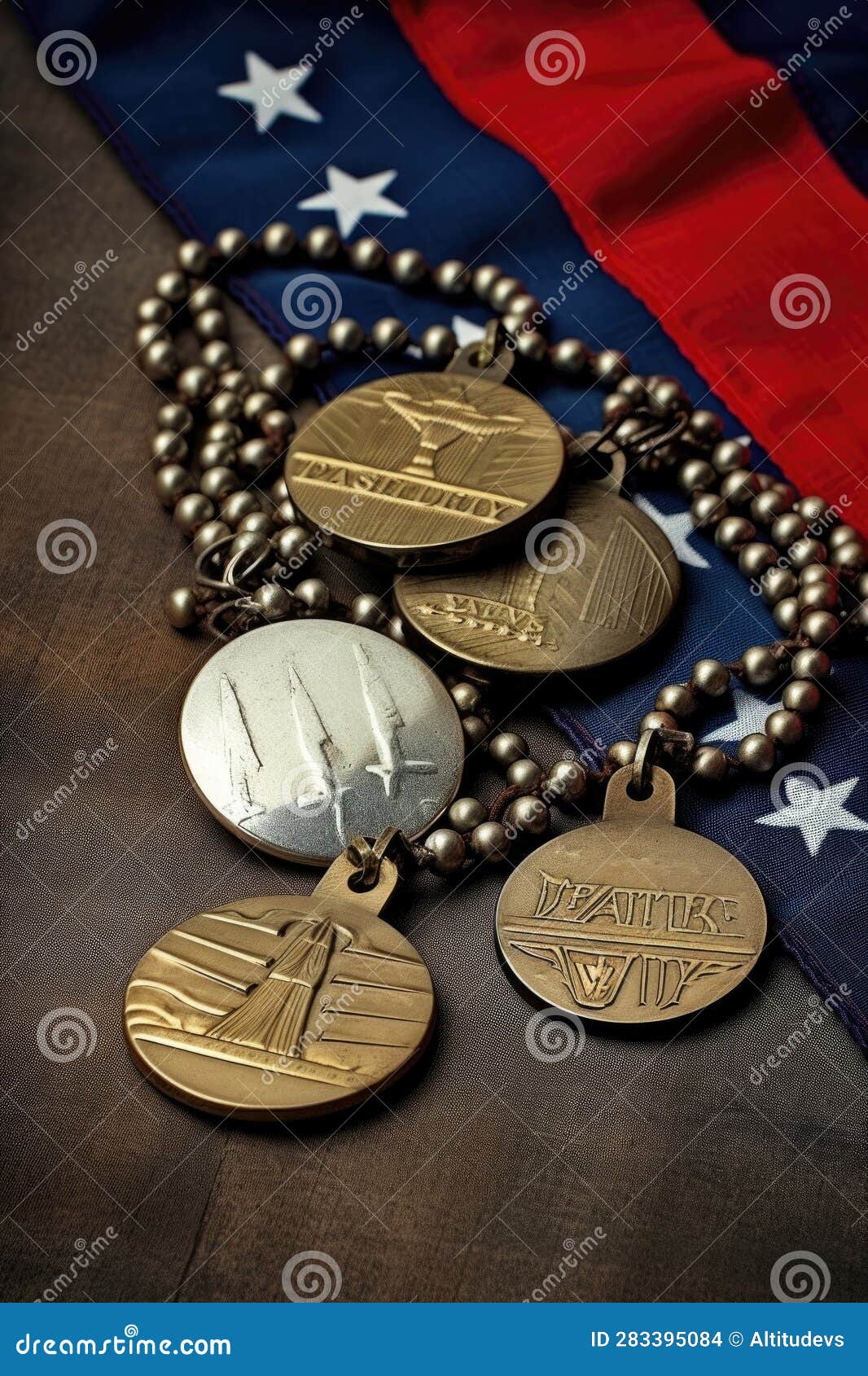 Veterans Day Text with Military Dog Tags Stock Photo Image of