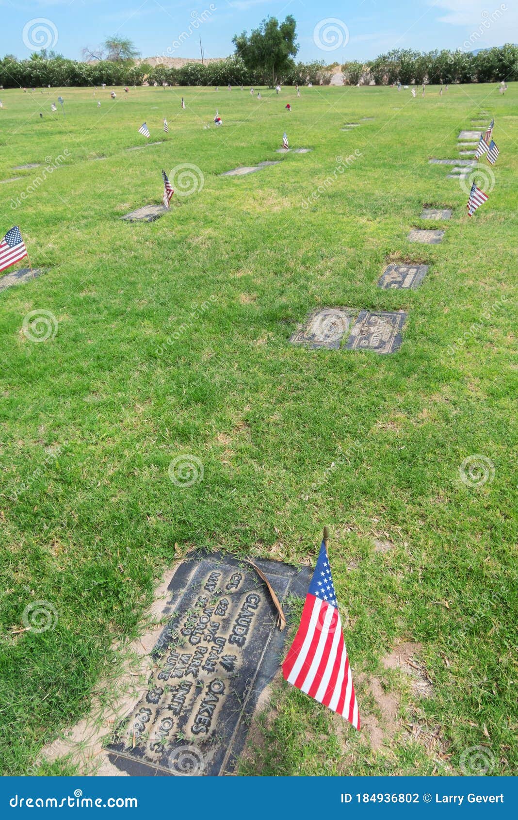Veterans Grounds, Cemetery at Mohave Valley, Arizona Editorial