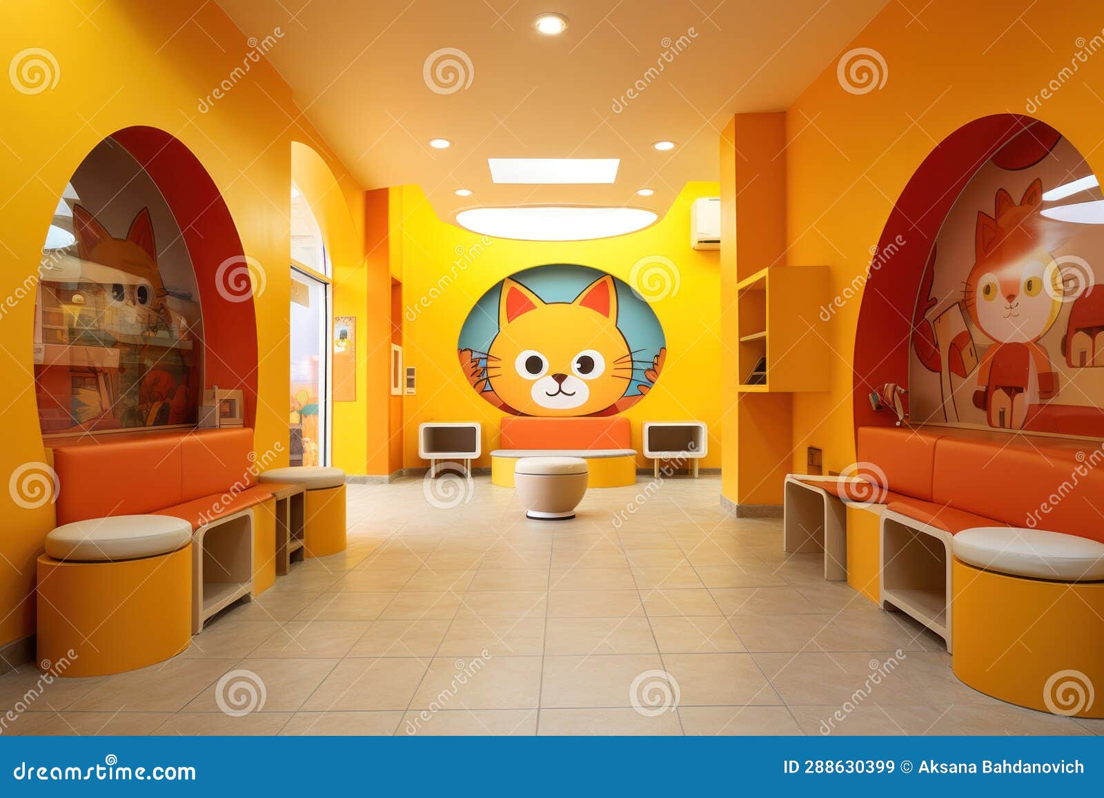 Veterinary Clinic in Orange Tones Stock Image Image of clinic, animal