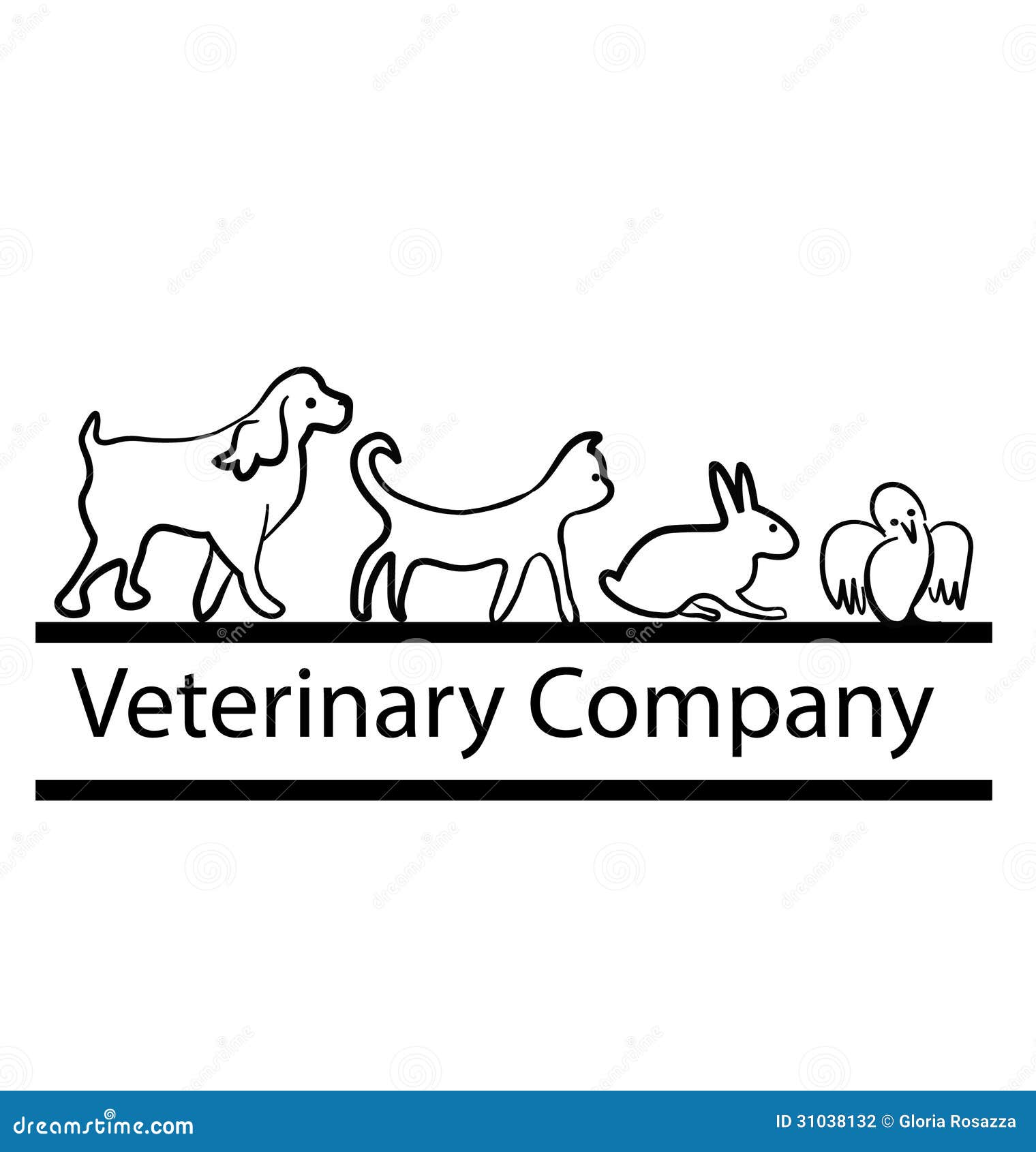 Veterinary company logo stock vector. Illustration of pets 31038132
