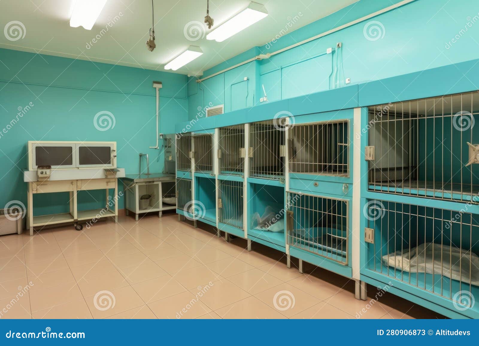 Veterinary Hospital, with Tools and Equipment Used for Various