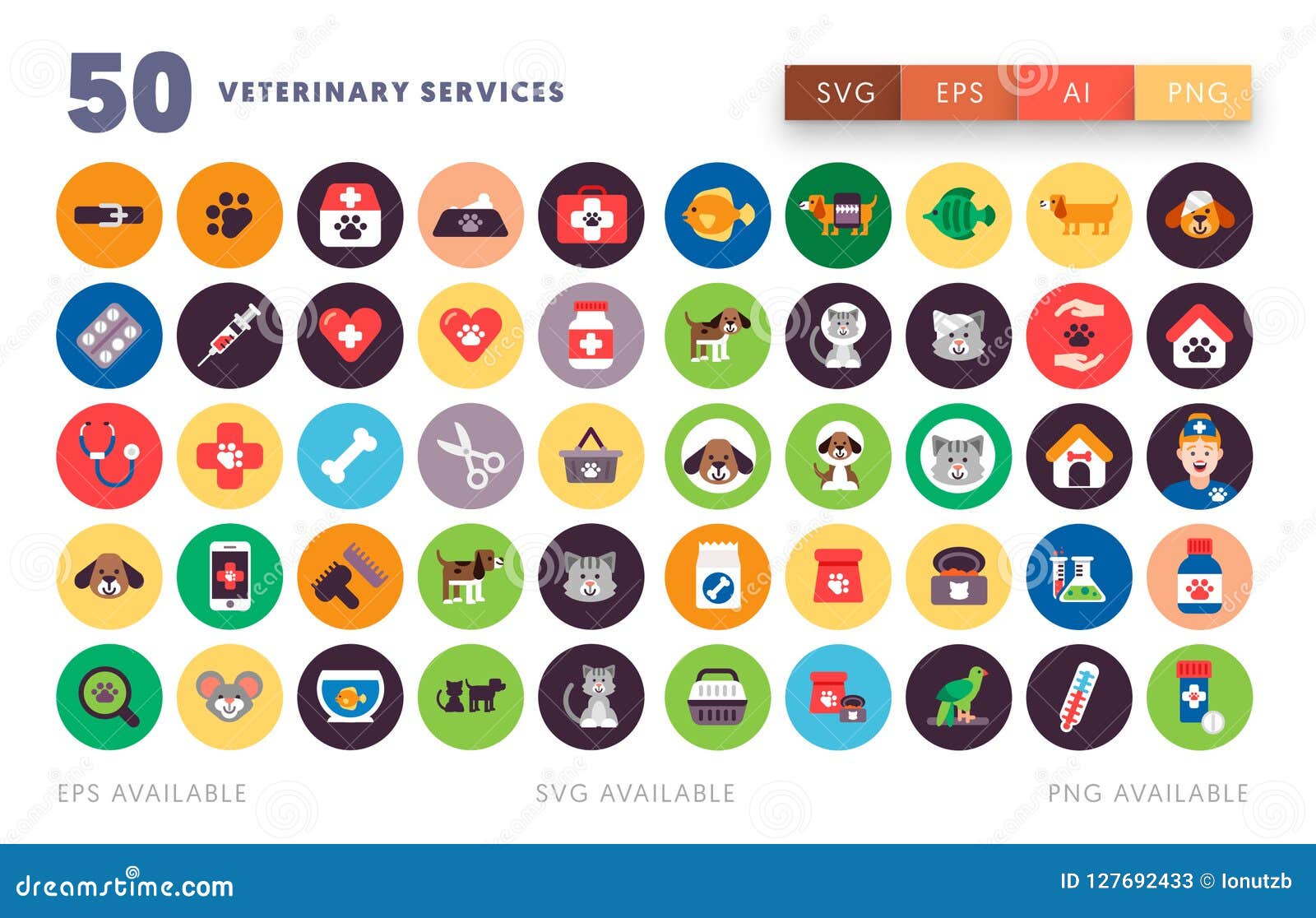 50 veterinary icons