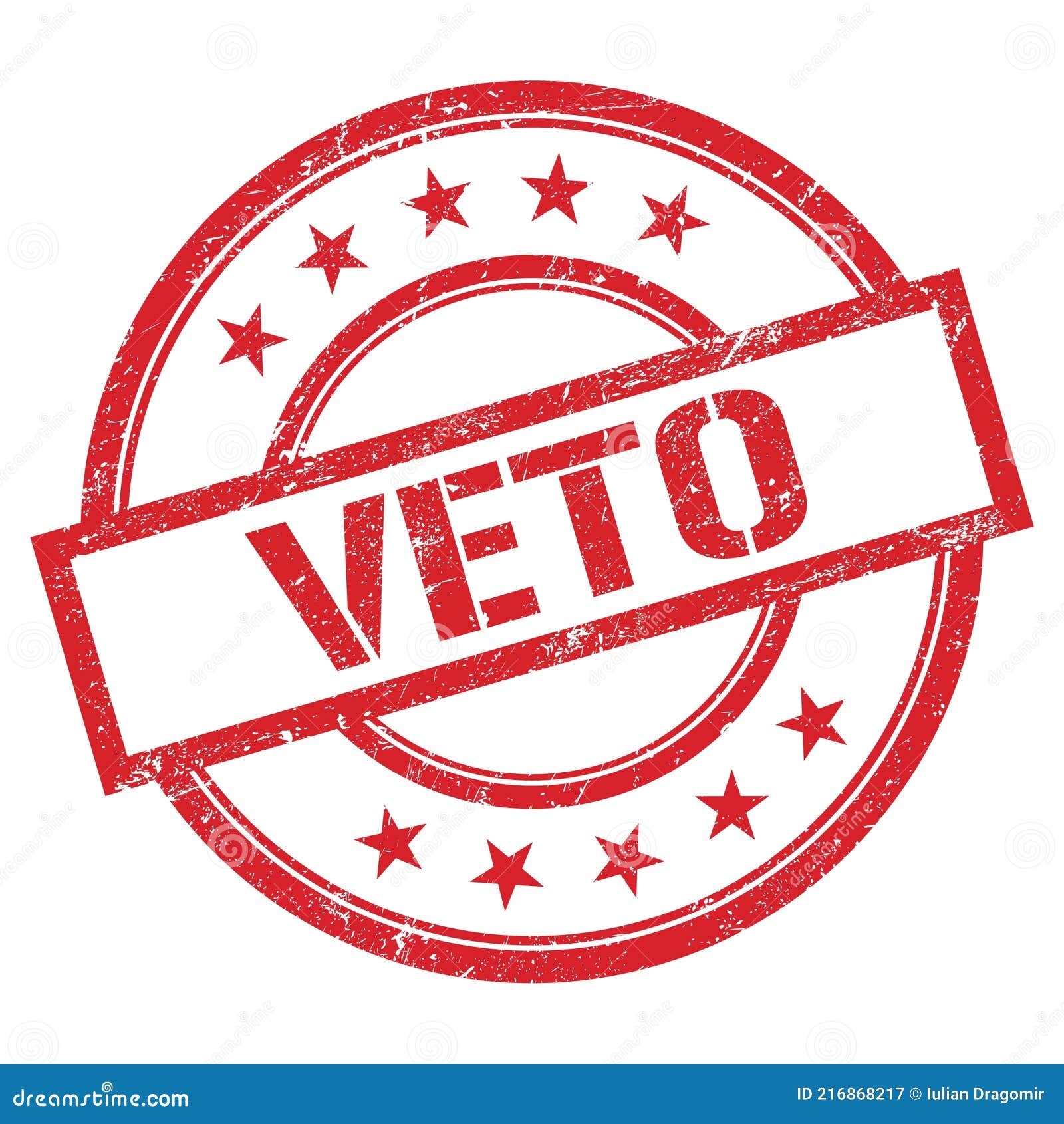 VETO Text Written on Red Vintage Stamp Stock Illustration ...