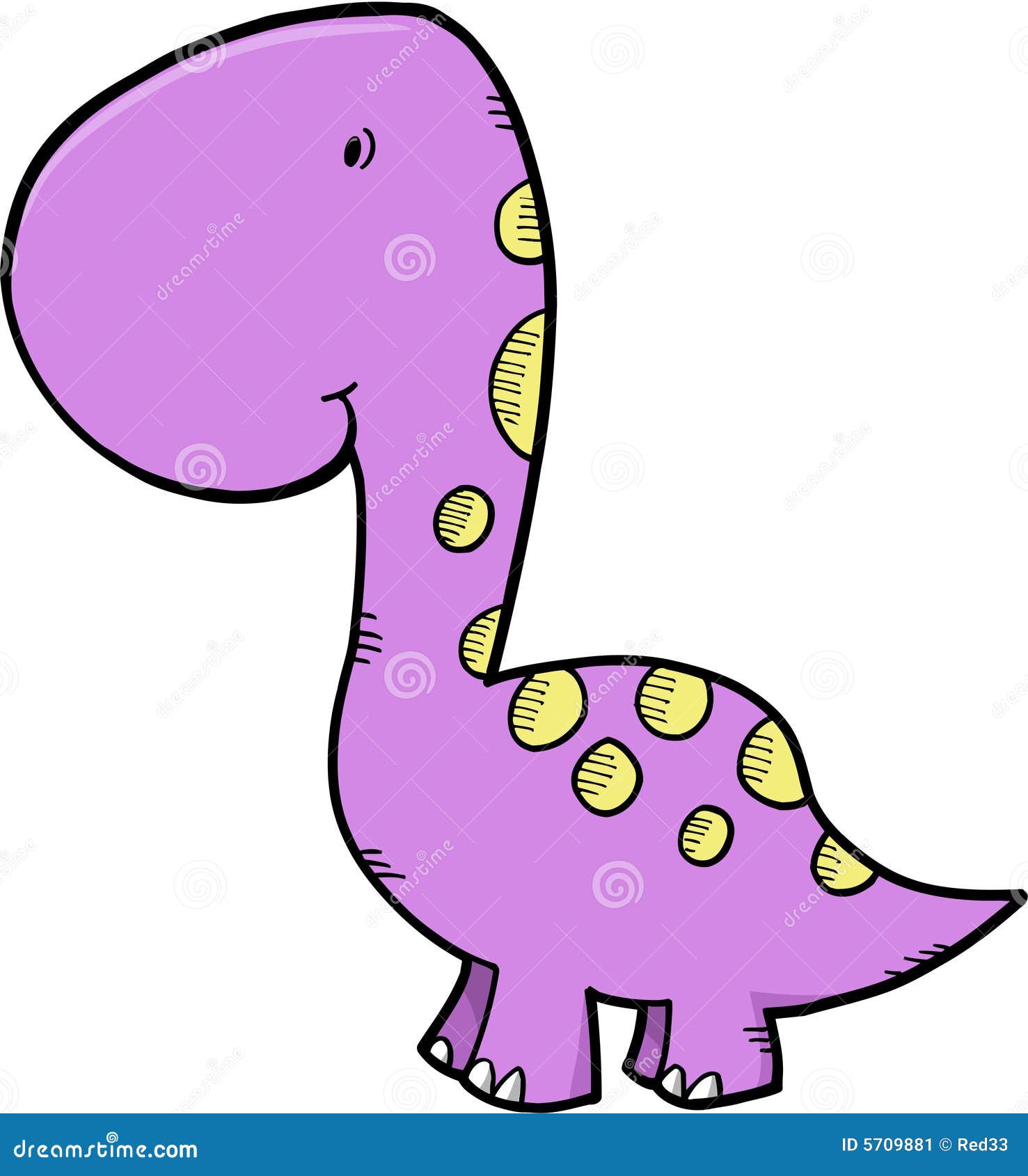 Dinossauro roxo de pé sozinho imagem vetorial de interactimages© 84592746