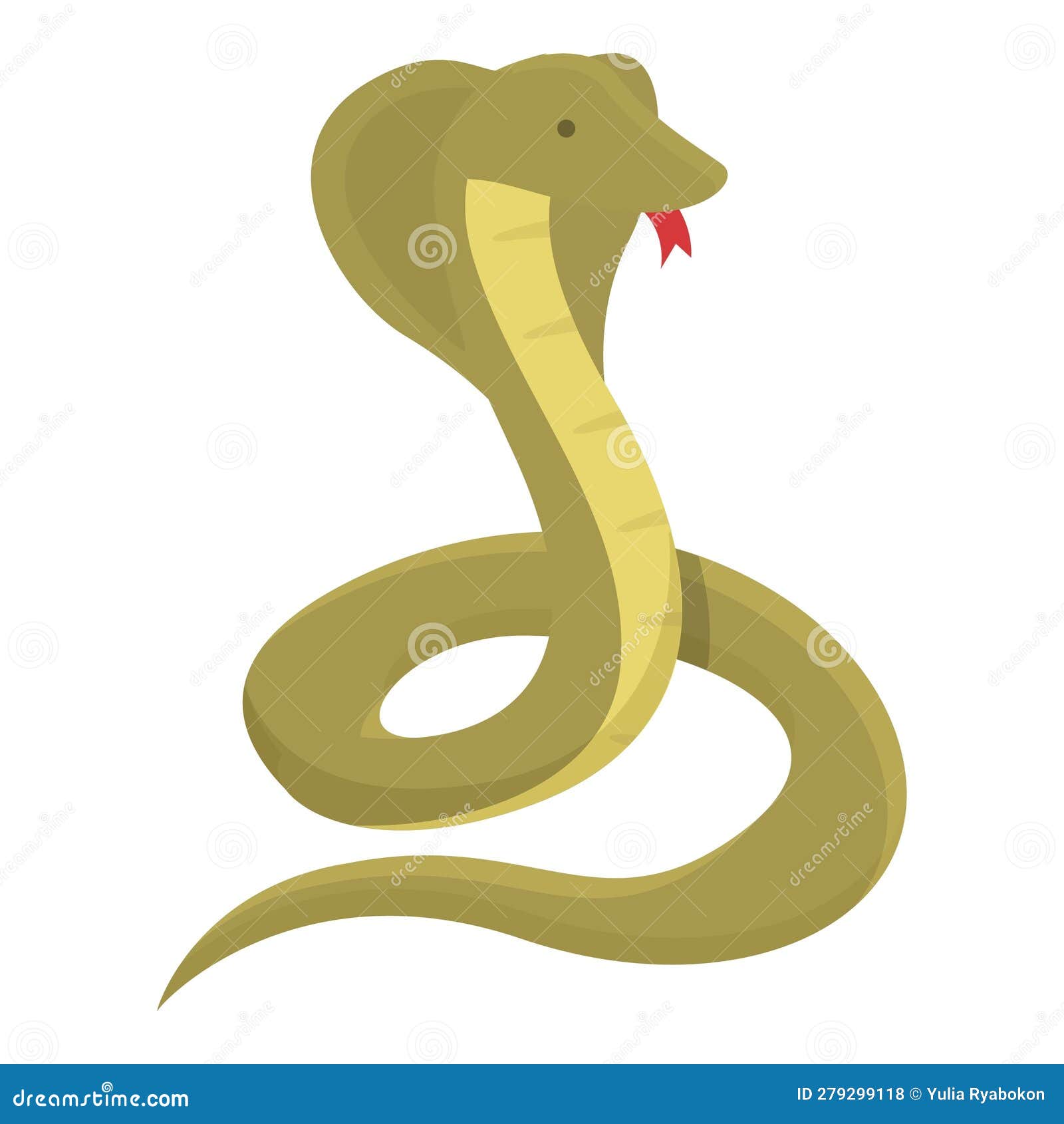 azul rei cobra ícone desenho animado vetor. serpente cabeça