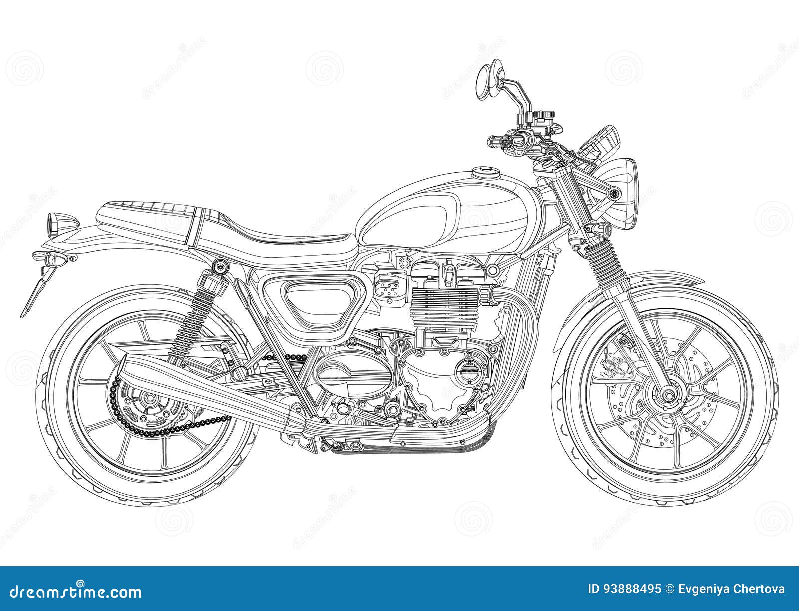 Desenhos de Motocicleta para Colorir