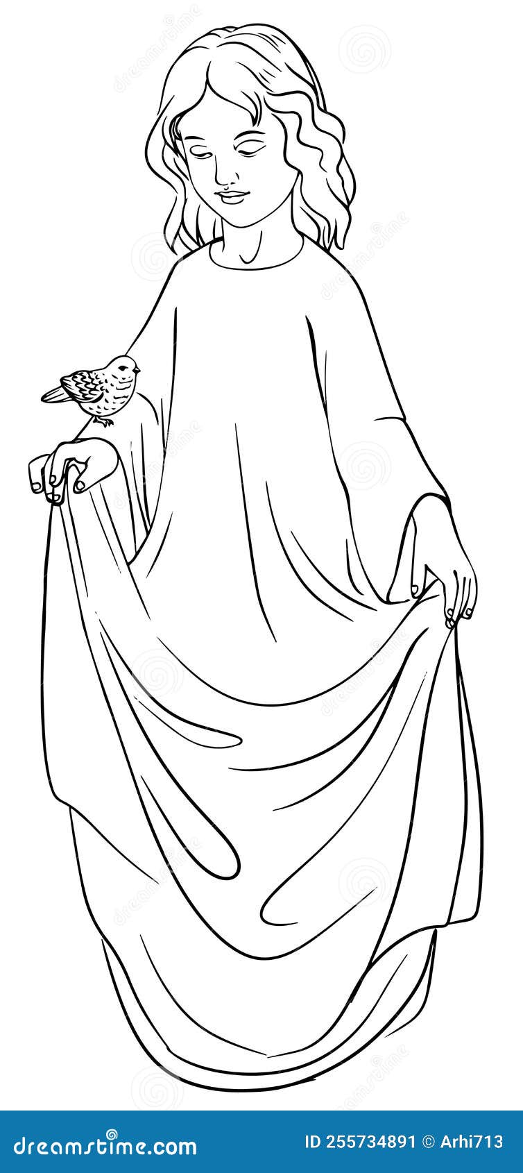 Anjo feminino desenho