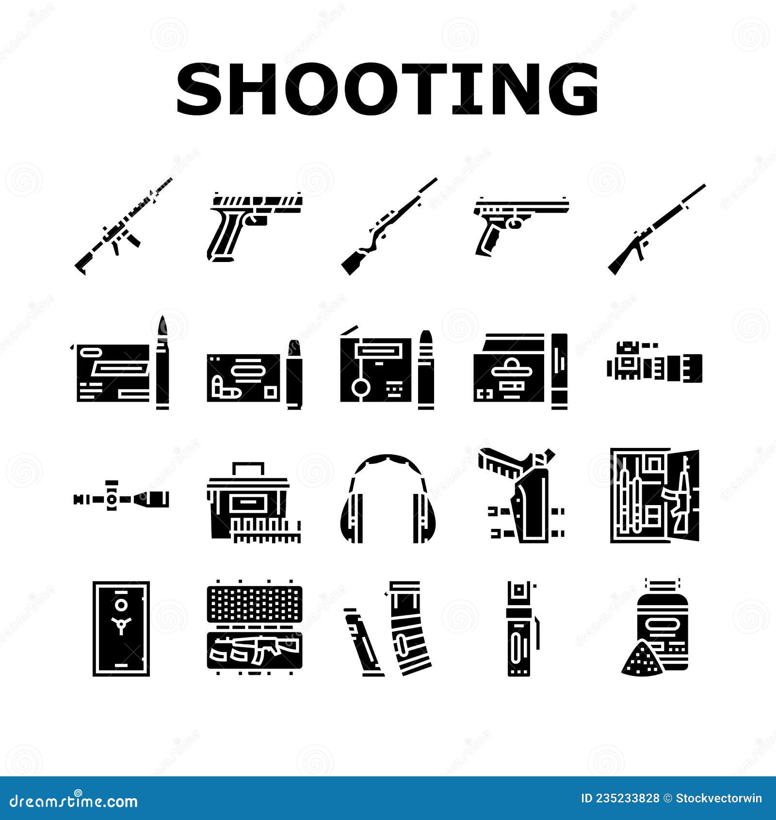 Jogo de tiro - ícones de armas grátis