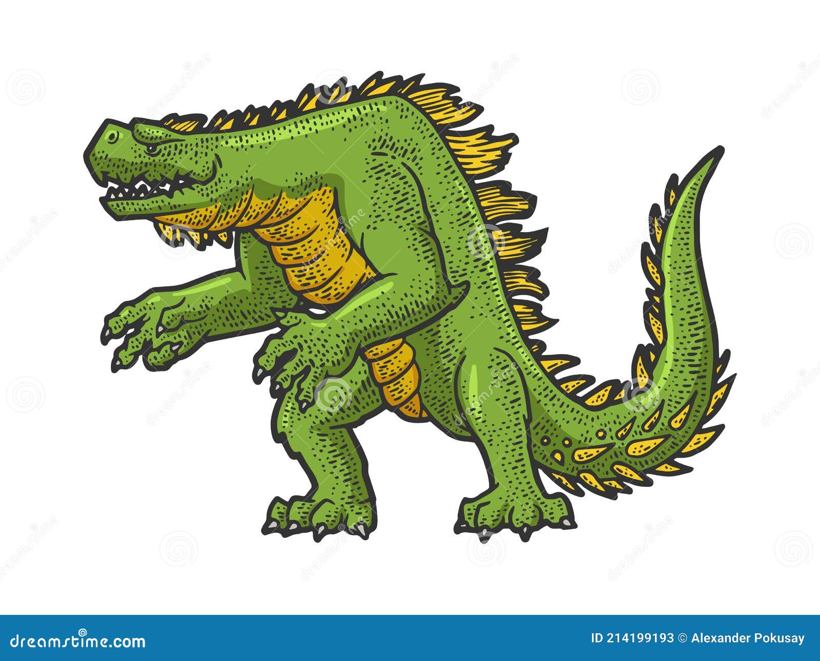 Desenho Verde Grande Do Dinossauro Dos Desenhos Animados Para Crianças  Ilustração do Vetor - Ilustração de doce, monstro: 153629930