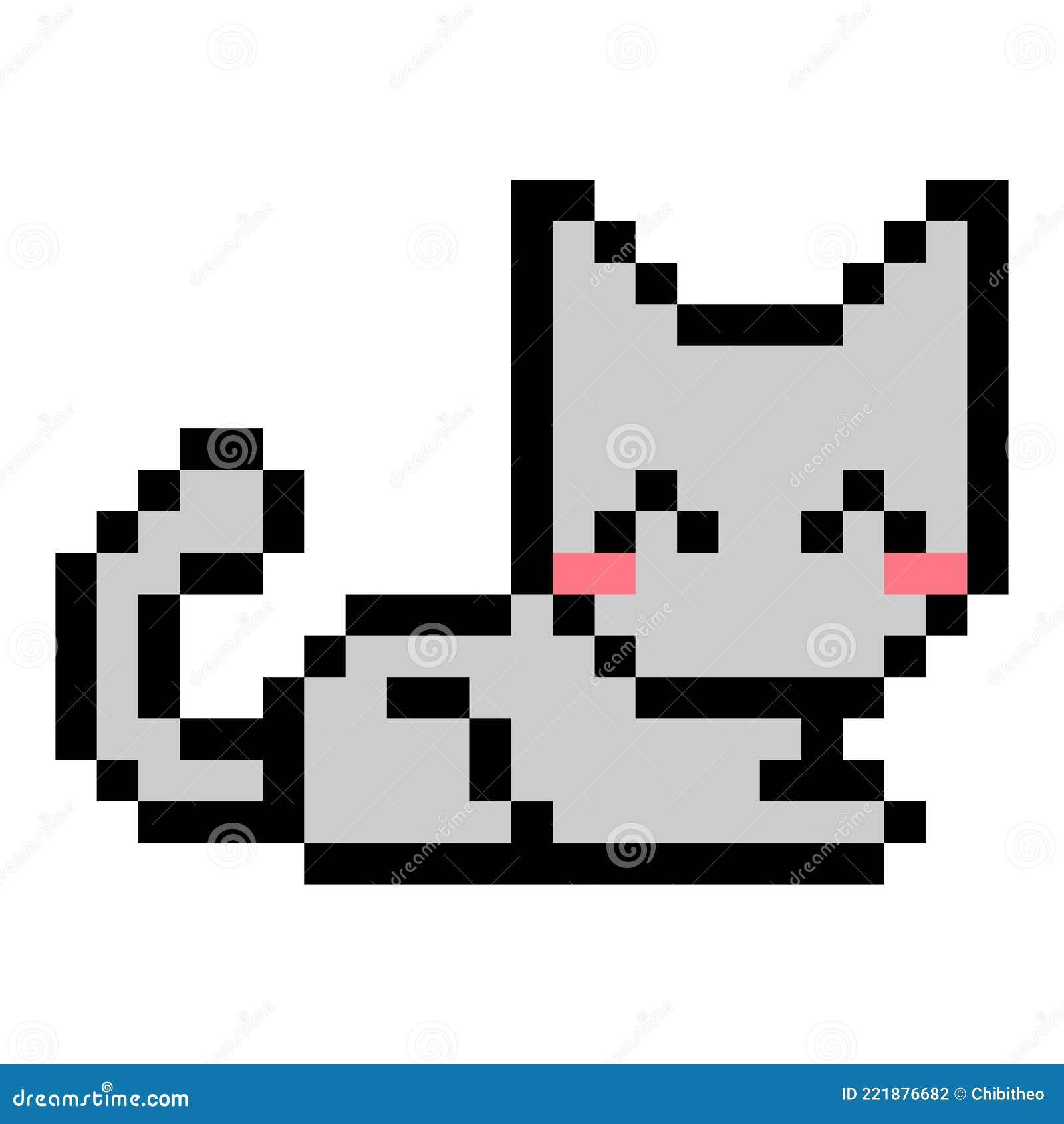 Gato Preto Pixel Para Ponto Cruzado Ilustração do Vetor - Ilustração de  arcada, computador: 229232532