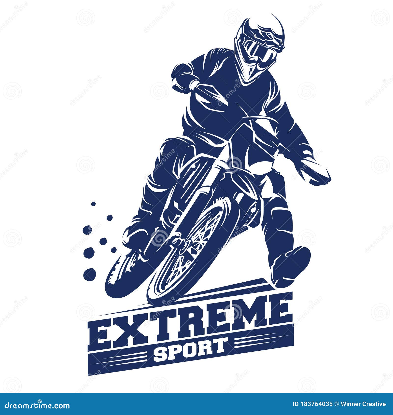 Motocross Rider Executando Um Salto Alto. Estilo Dos Desenhos Animados.  Ilustração Vetorial Conceitual Sobre O Esporte Do Motocross. Ilustraciones  svg, vectoriales, clip art vectorizado libre de derechos. Image 77835190