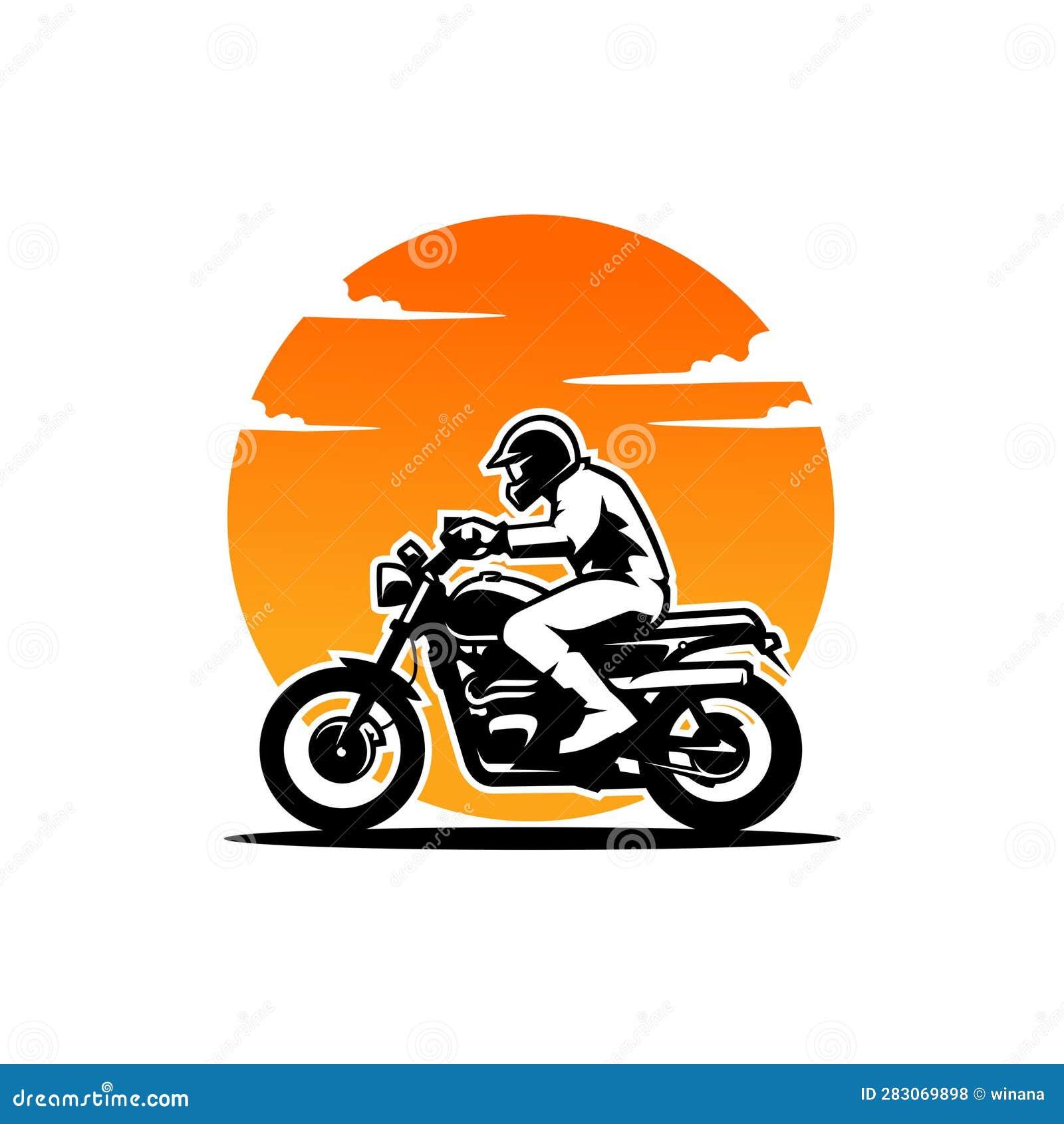 Orange Motocicleta Laranja Ilustração Da Motocicleta Ilustração De