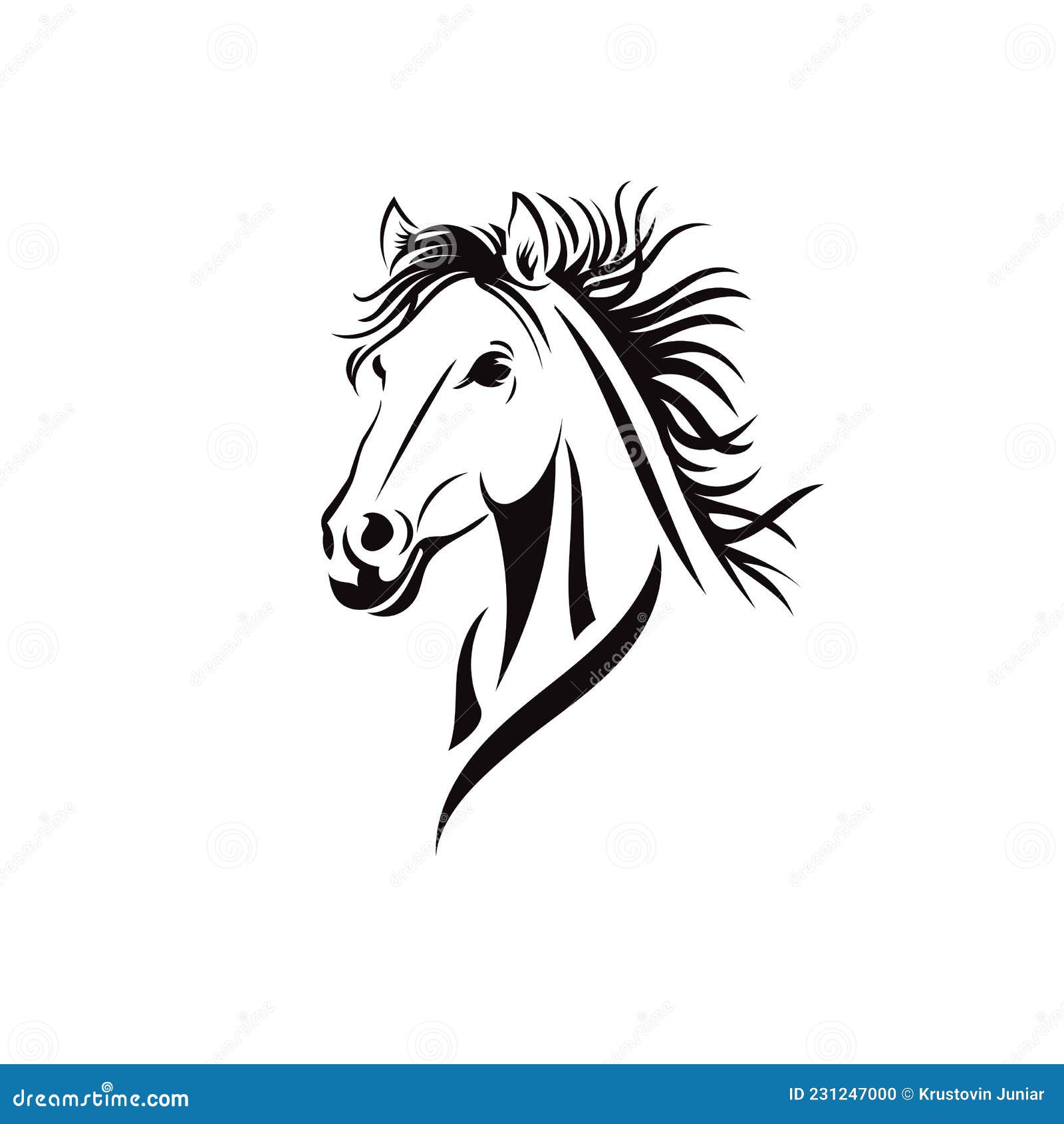 design de modelo de ícone de logotipo de cabeça de cavalo 14695973 Vetor no  Vecteezy