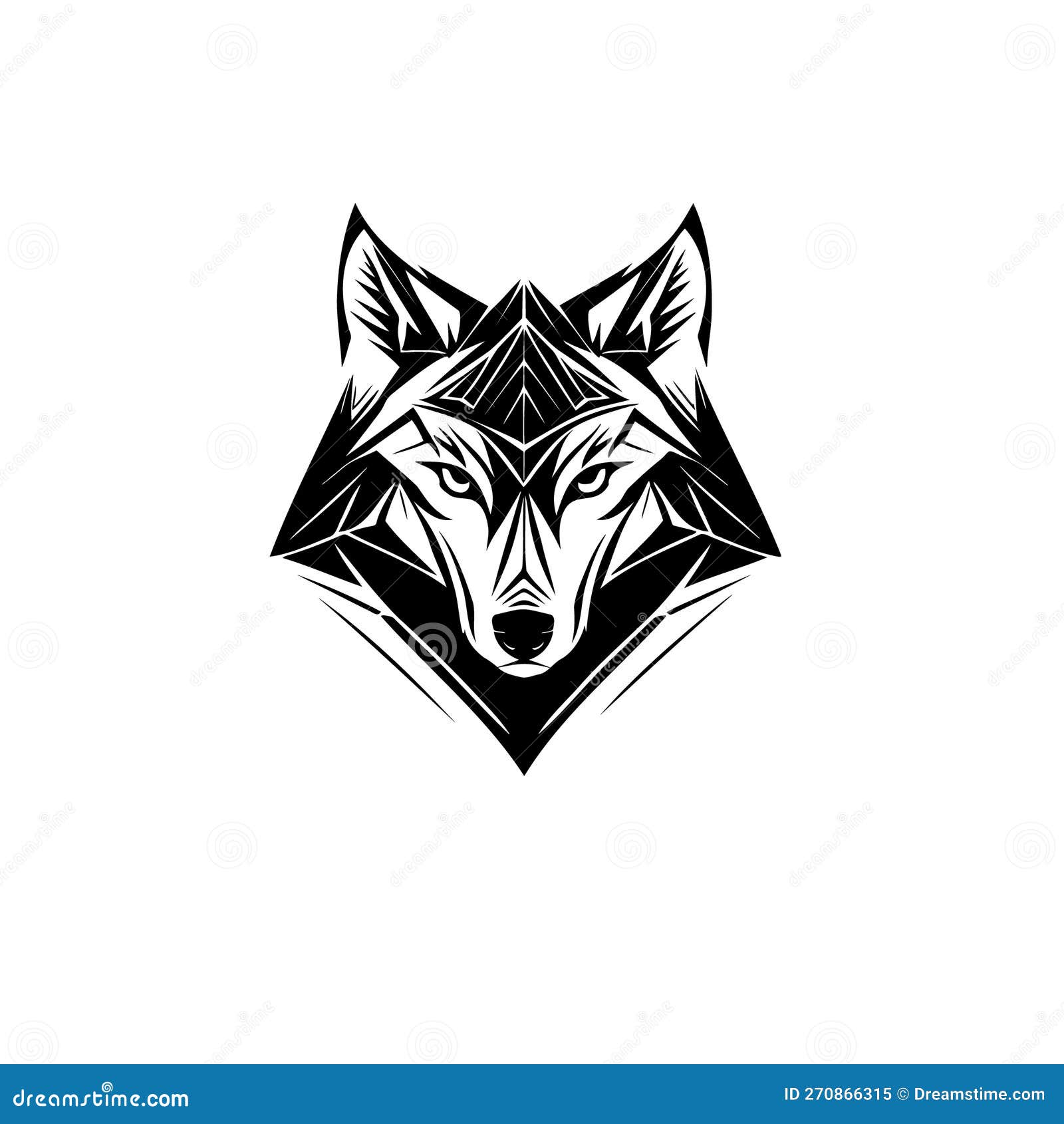 Vetor de desenho de lobo em fundo branco. ilustração em vetor em