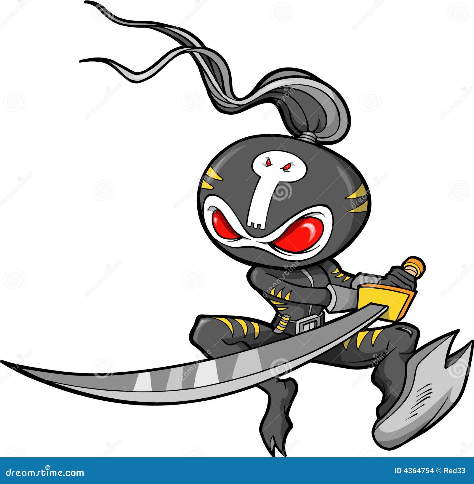 Desenho Da Ilustração De Subida Ninja Ilustração do Vetor - Ilustração de  capacete, samurai: 233354679