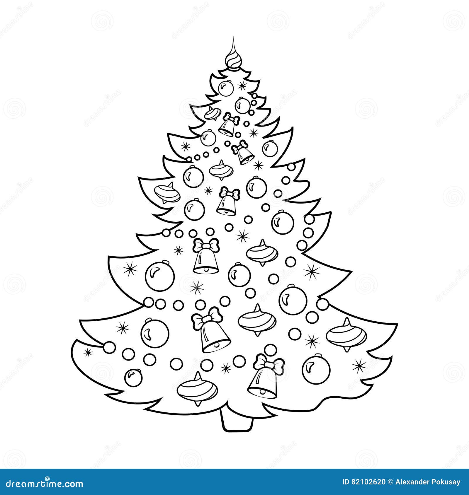 Desenhado à mão desenho de desenhos animados de natal para colorir