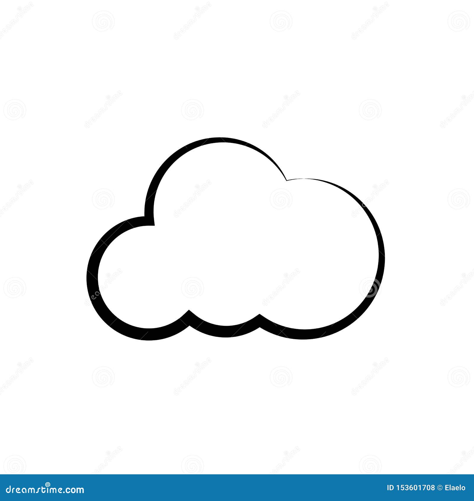 Vetor do molde da nuvem ilustração do vetor. Ilustração de azul - 153601708