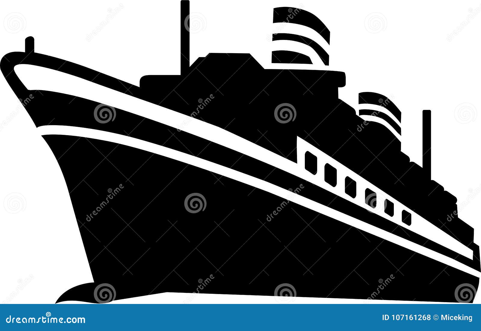 Vetor Do Navio De Cruzeiros Ilustração do Vetor - Ilustração de ... Simple Ship Silhouette