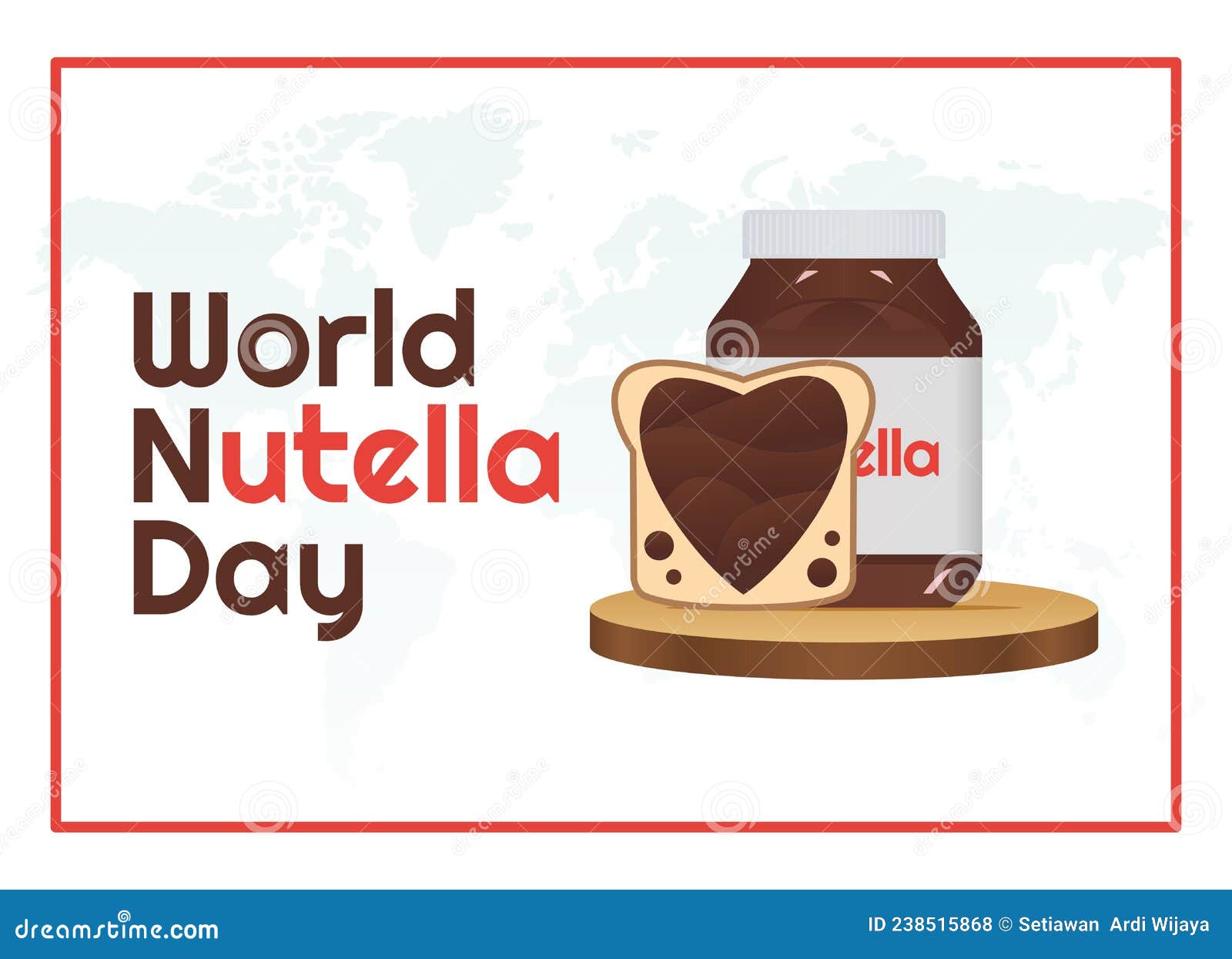Vetor Gráfico Do Dia Mundial De Nutella Foto de Stock Editorial -  Ilustração de fevereiro, planejador: 238515868