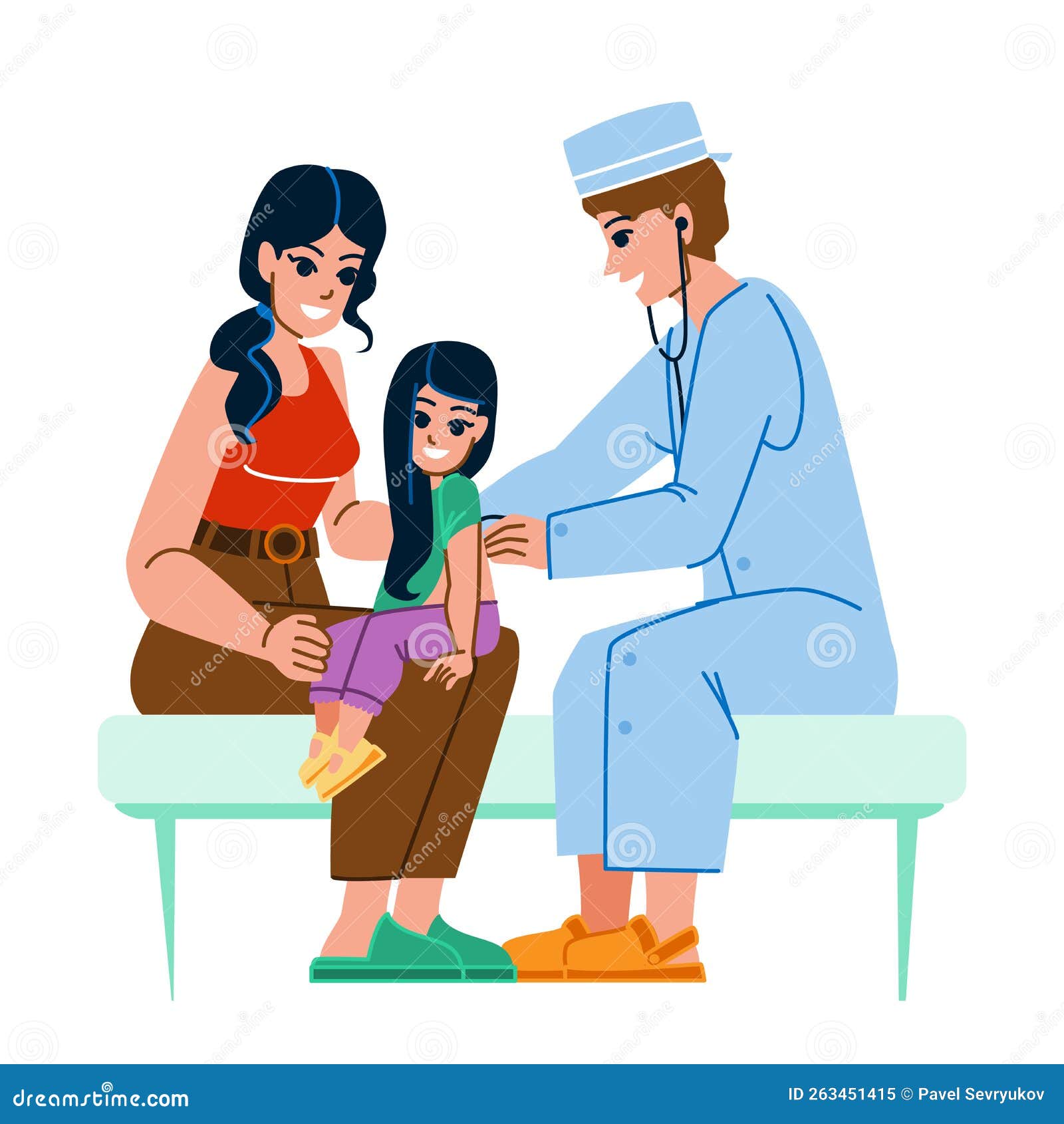 Vetor médico familiar ilustração stock. Ilustração de adulto - 263451415