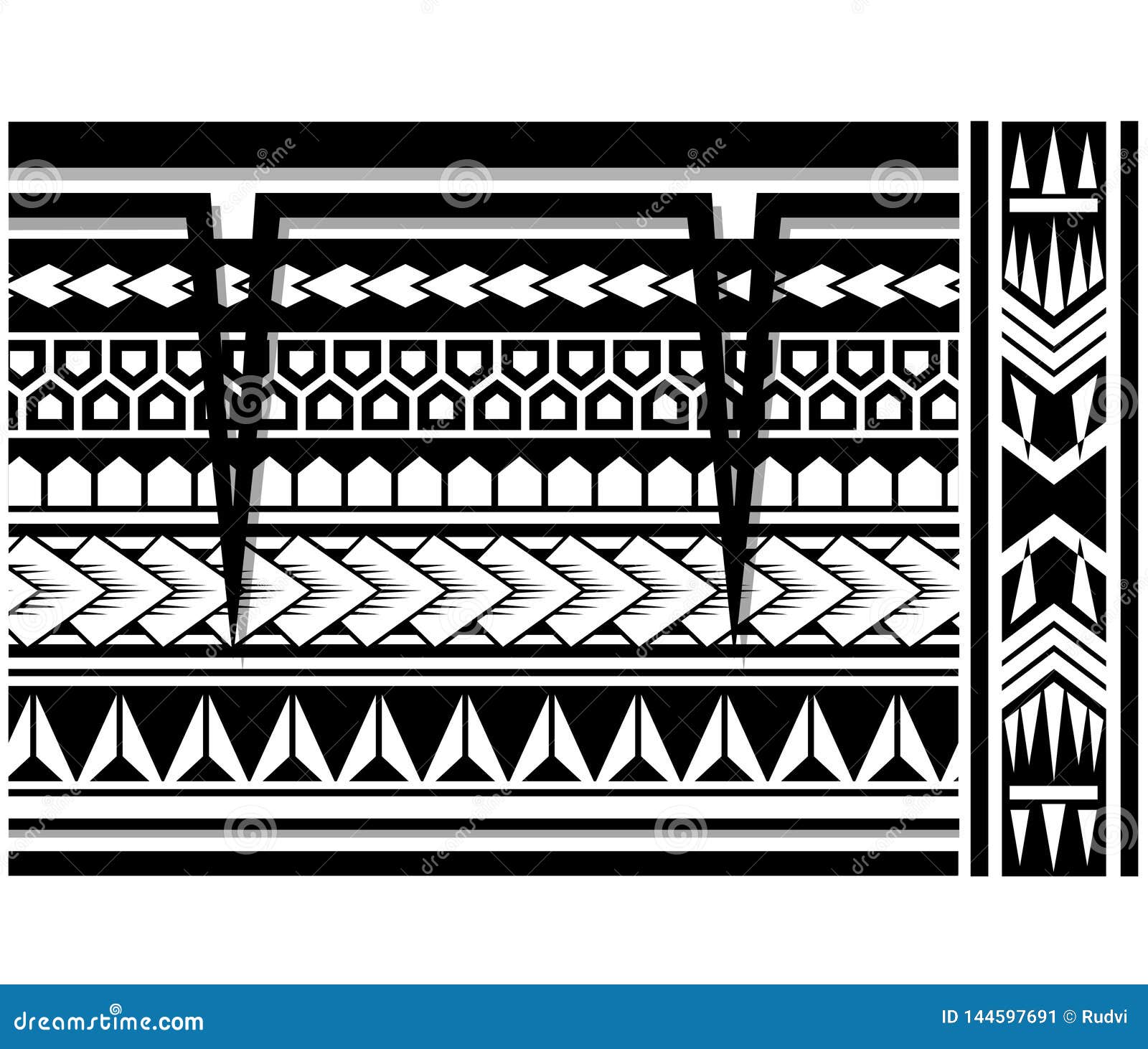 Teste Padrão Polinésio Da Luva Da Tatuagem, Antebraço Samoano Do Esboço E  Projeto Do Pé, Tatuagem Maori Tribal, Faixa Da Fita Do Ilustração do Vetor  - Ilustração de samoano, projeto: 144504655