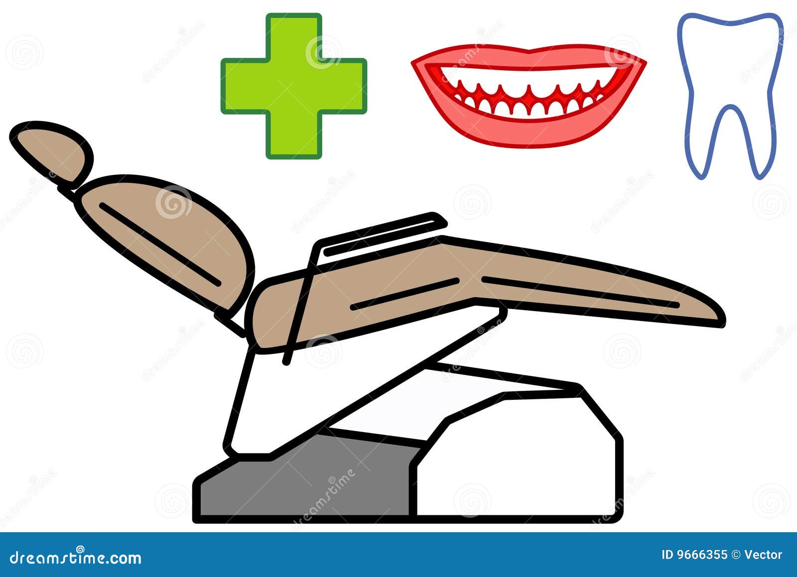Vettore dentale dell'illustrazione di cura. Bianco di vettore isolato illustrazioni della priorità bassa