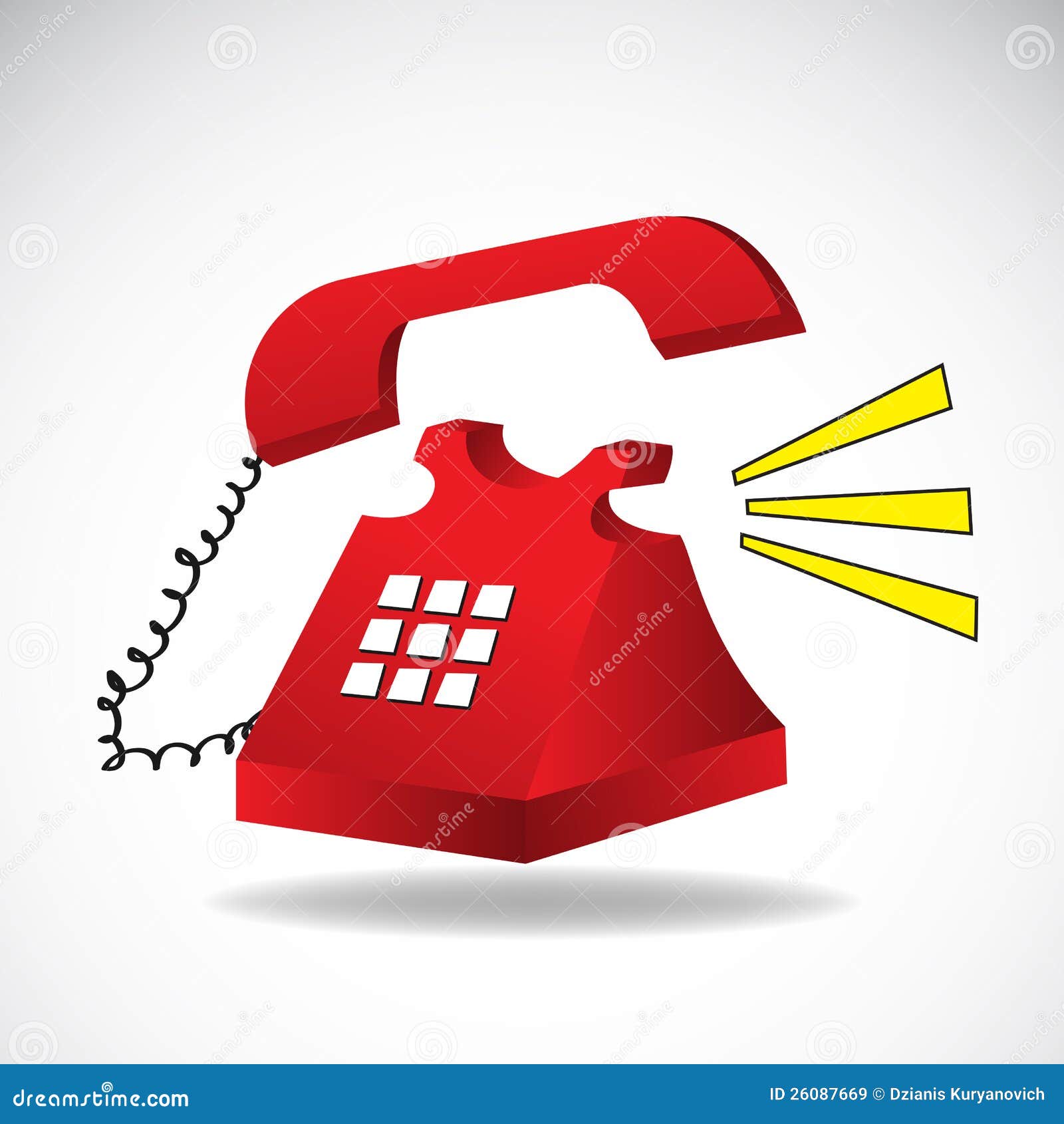 Vettore Di Squillo Del Telefono Illustrazione Vettoriale