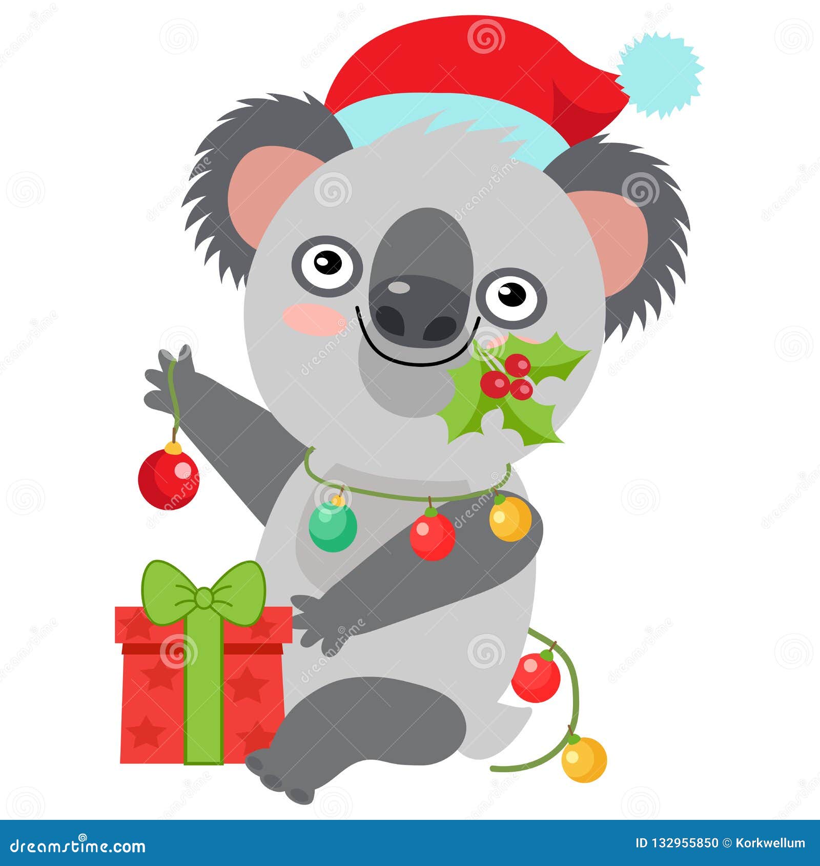 Immagini Koala Natale.Vettore Divertente Di Natale Della Koala Buon Natale Dalla Cartolina Di Natale Della Koala Dell Australia Illustrazione Vettoriale Illustrazione Di Arte Festa 132955850