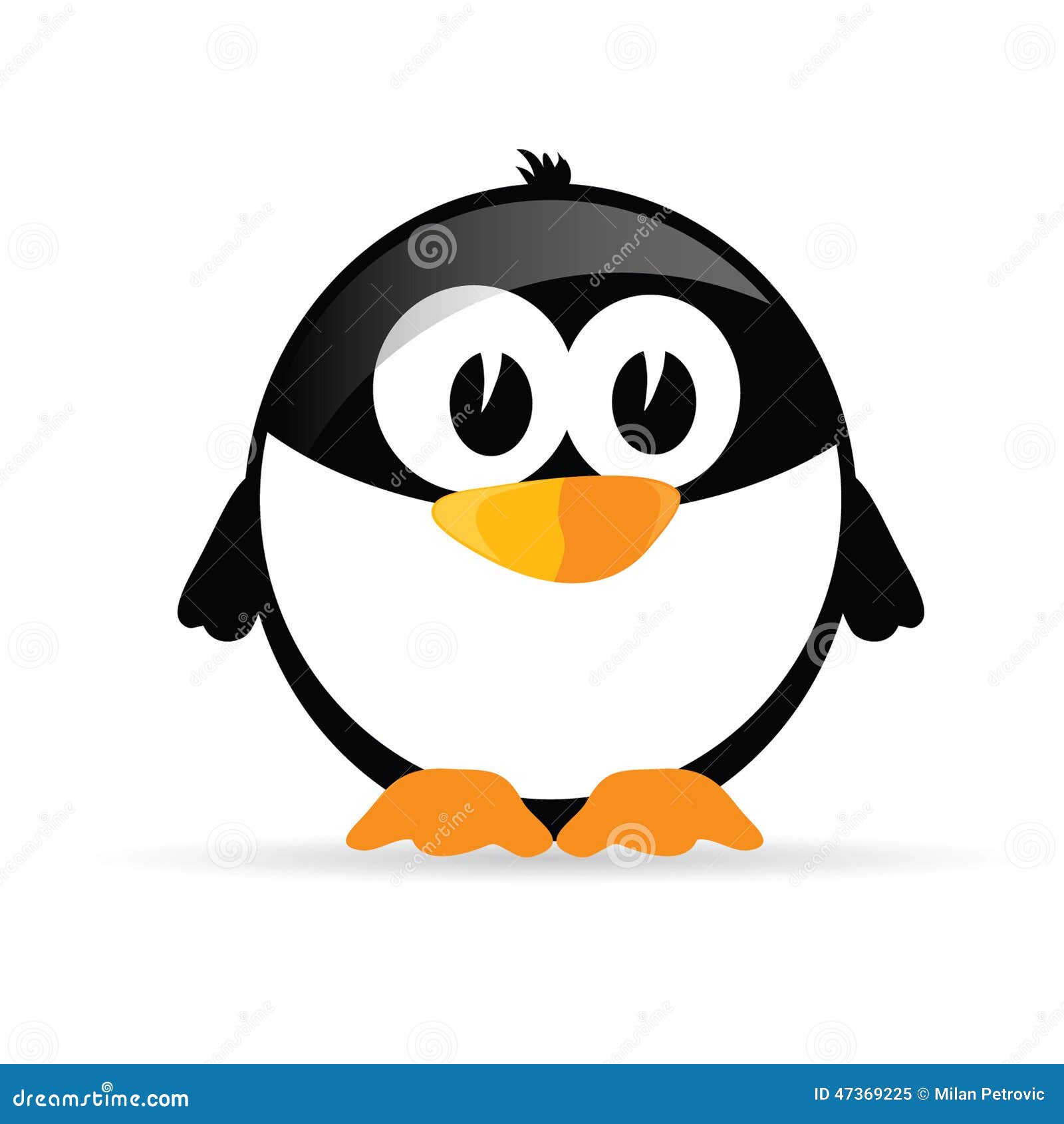 Vettore Divertente E Dolce Del Pinguino Illustrazione Vettoriale Illustrazione Di Background Cambiamento