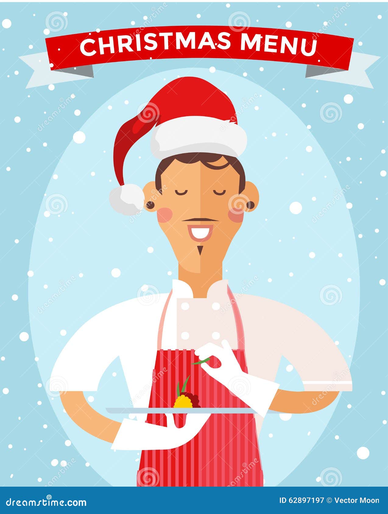 Menu Speciale Natale.Vettore Speciale Del Cuoco Unico Del Cuoco Del Menu Di Natale Illustrazione Vettoriale Illustrazione Di Partito Cuoco 62897197