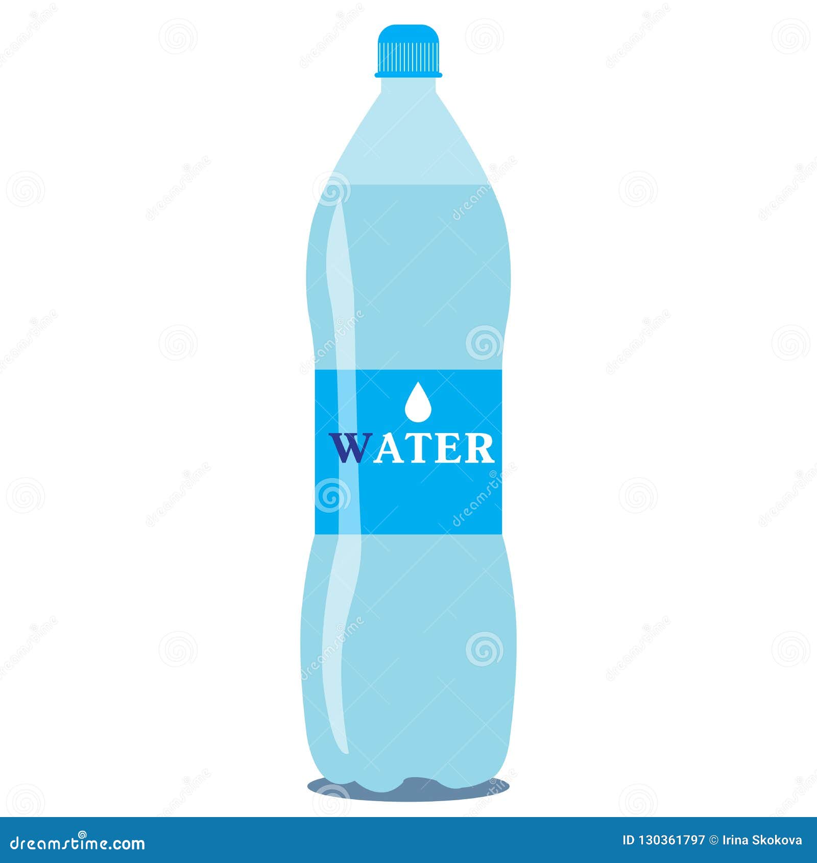 Vettore Una Bottiglia Da 1 Litro Di Acqua Pura Su Un Fondo Bianco  Illustrazione di Stock - Illustrazione di alimento, disegno: 130361797